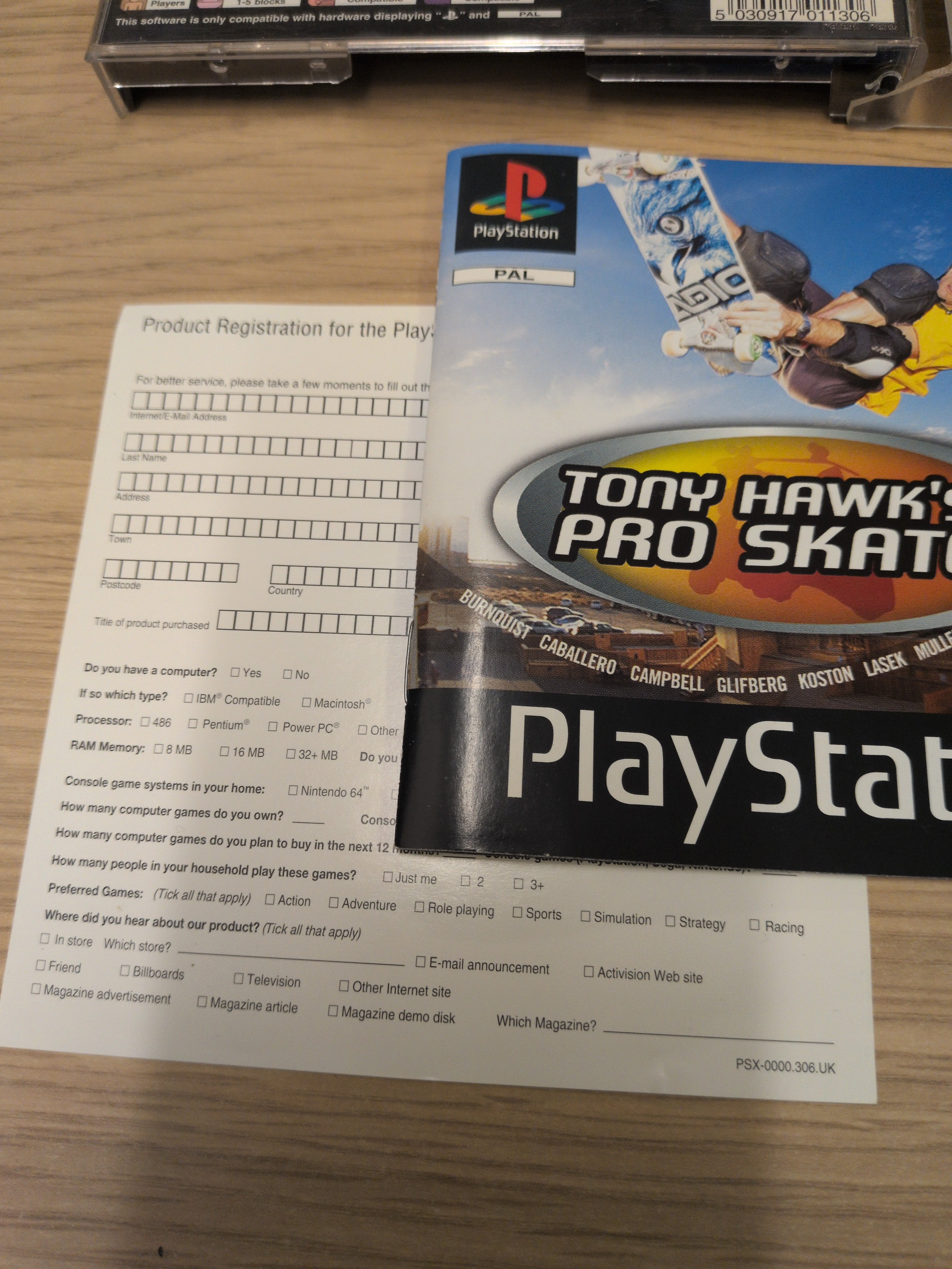 Tony Hawk's Pro Skater 2 Sony PS1 game