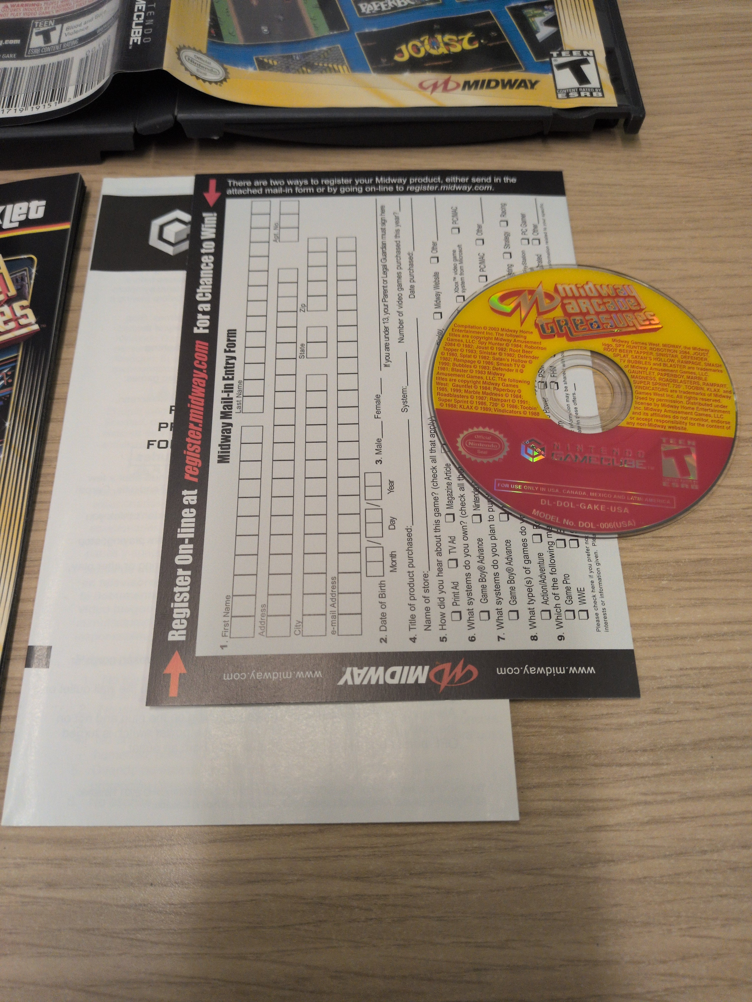 Midway Arcade Treasures GameCube game NTSC