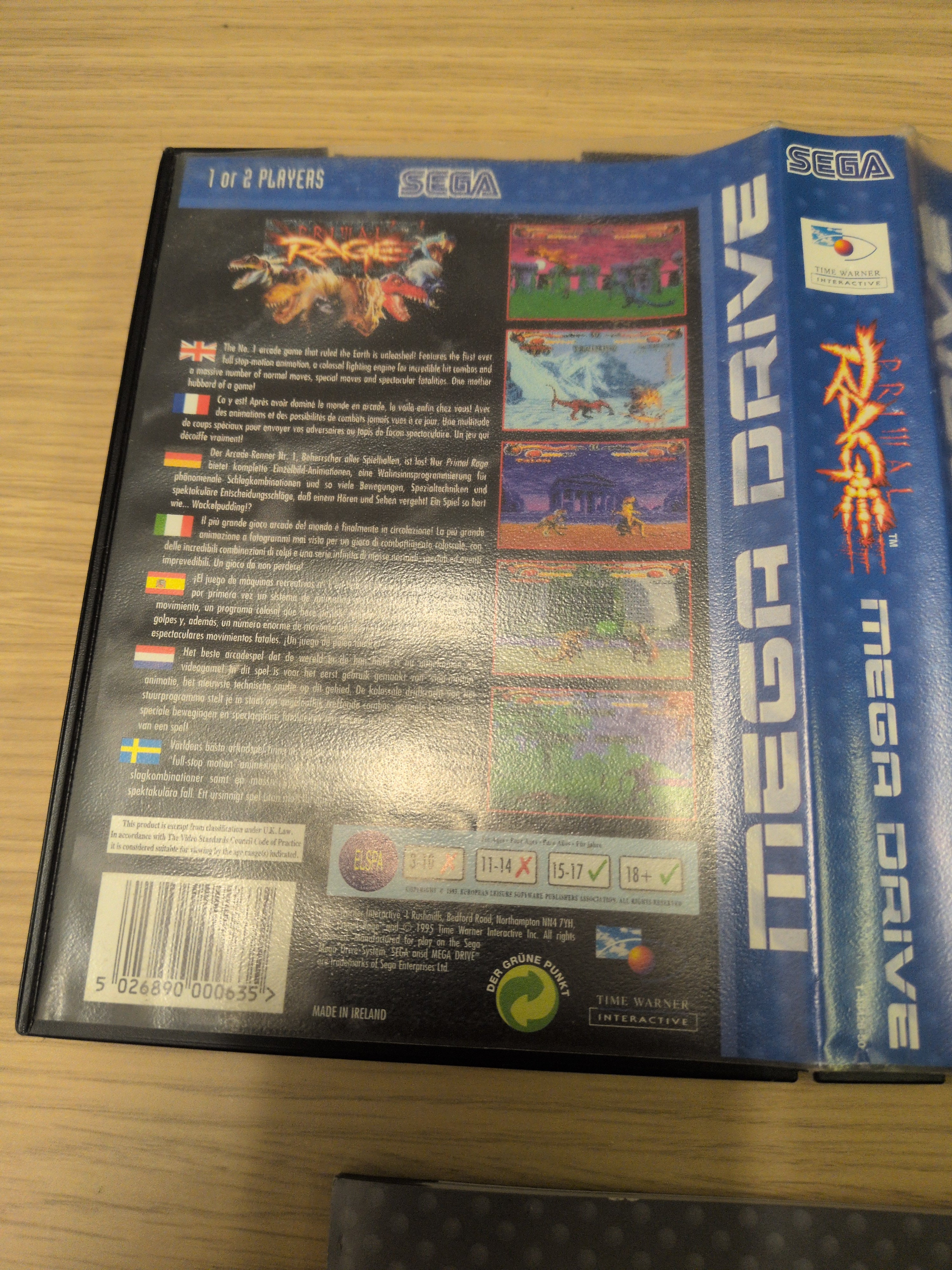 Primal Rage Sega Mega Drive game