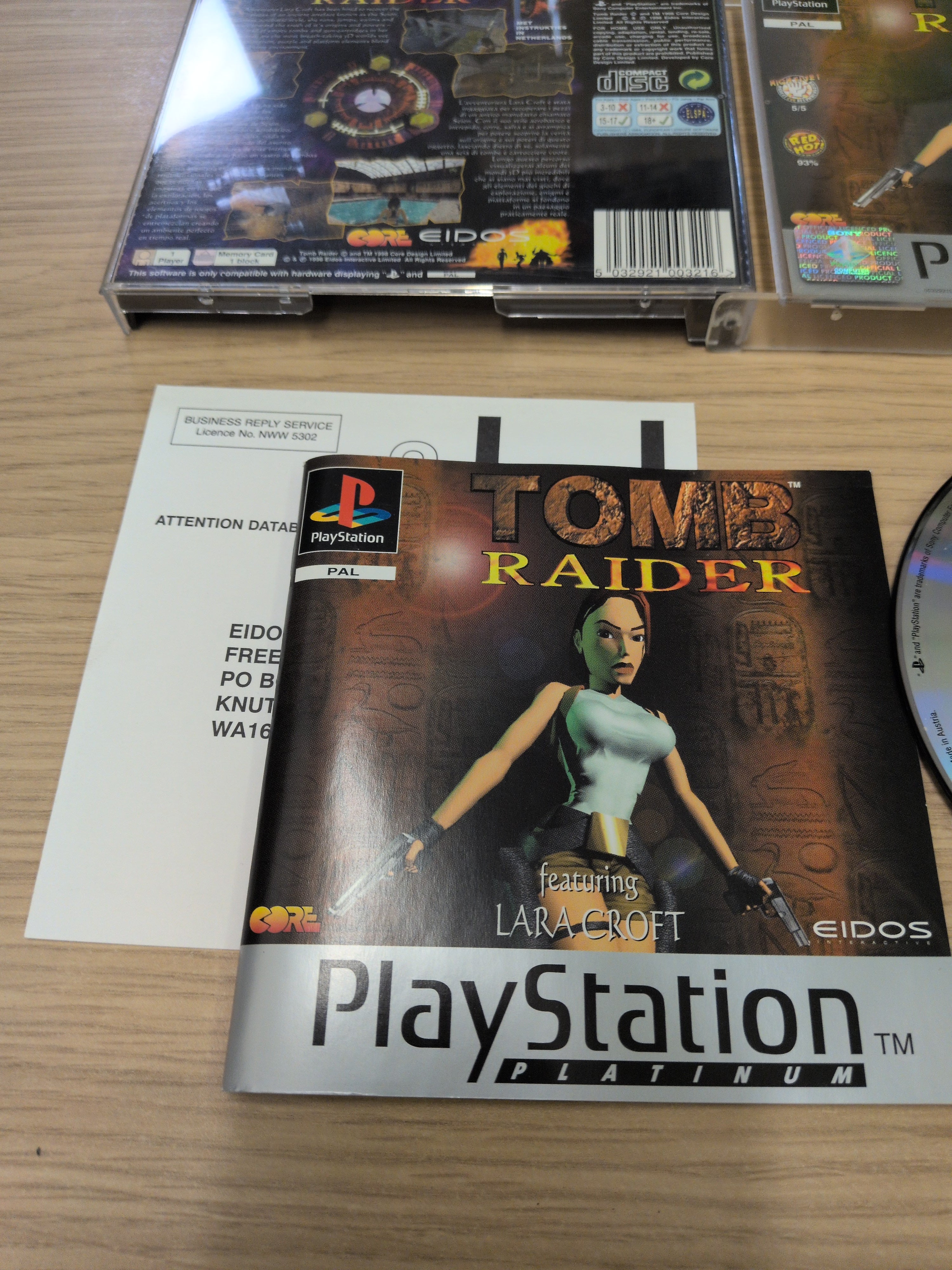 Tomb Raider Platinum Sony PS1 game