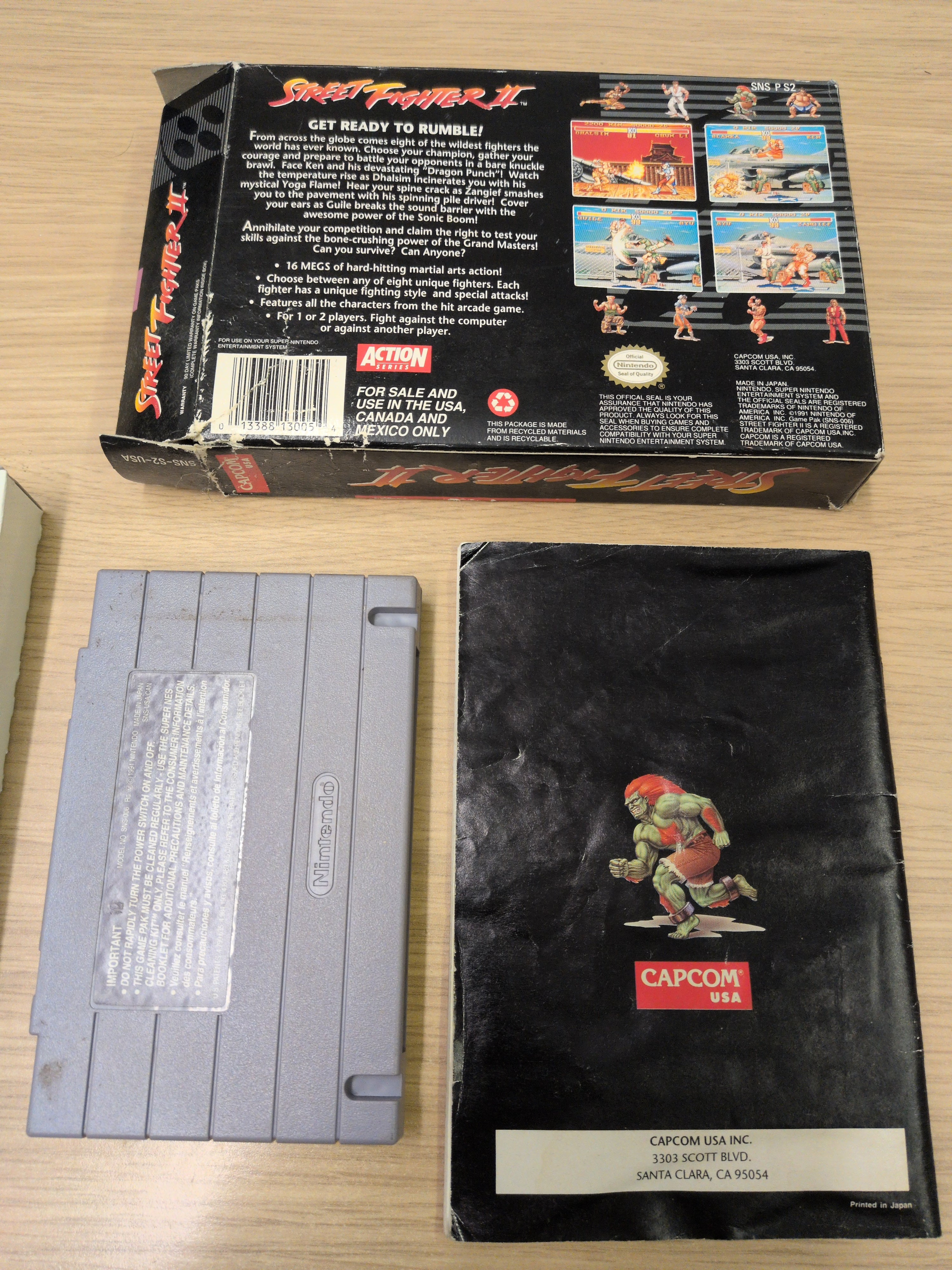 Street Fighter II Super Nintendo SNES game Boxed NTSC