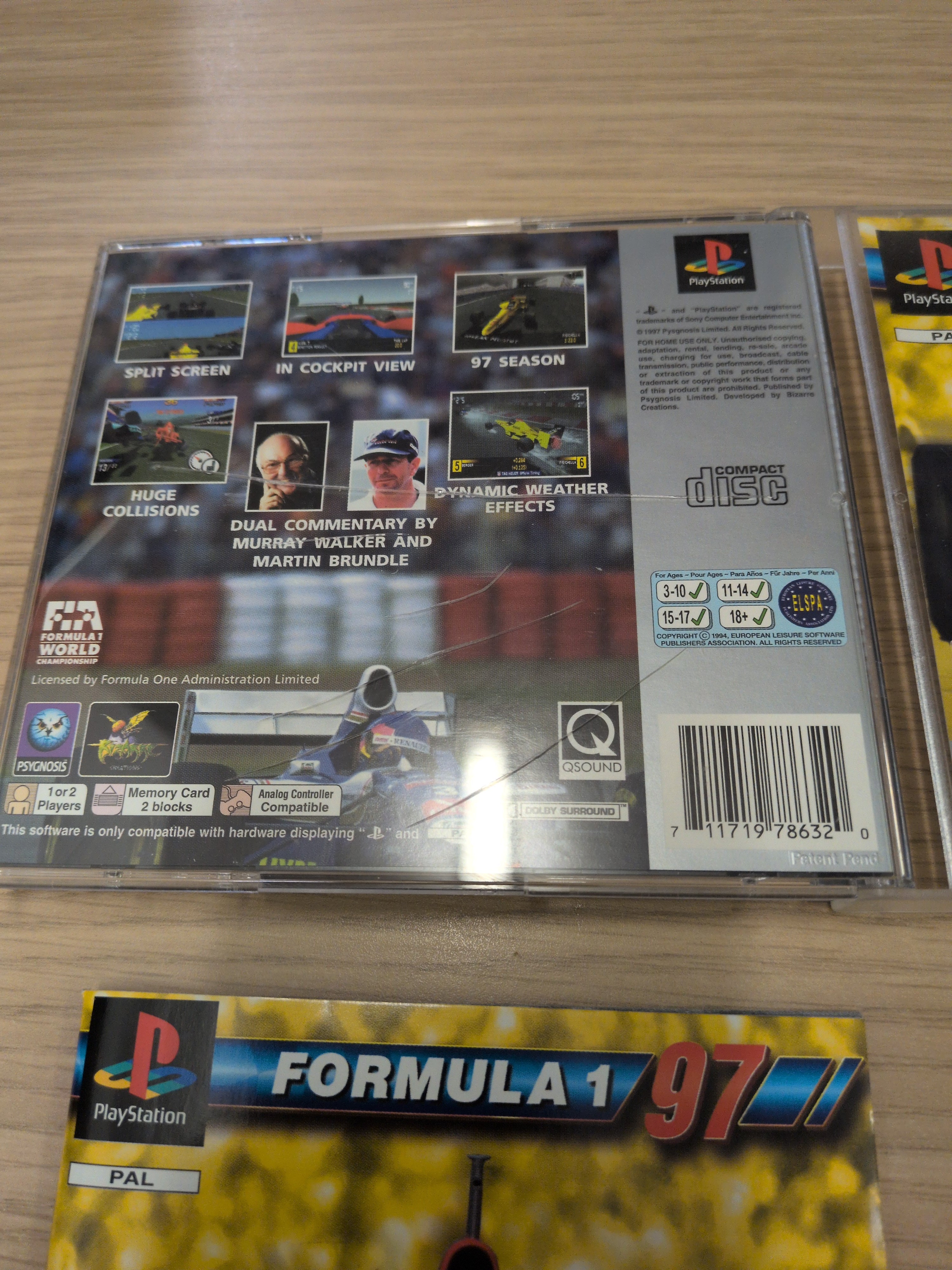 Formula 1 97 Platinum Sony PS1 game
