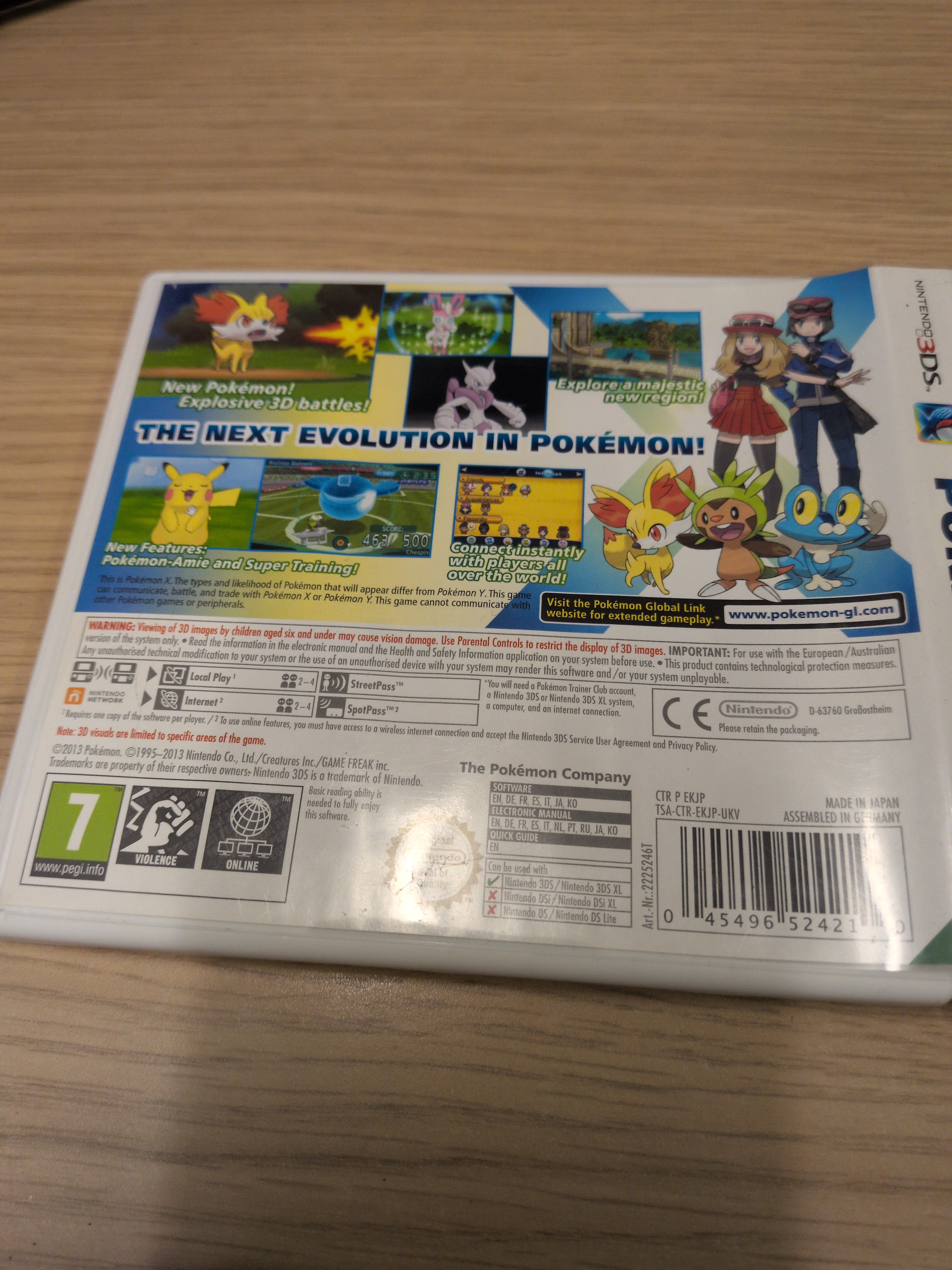 Pokemon X Nintendo 3DS game
