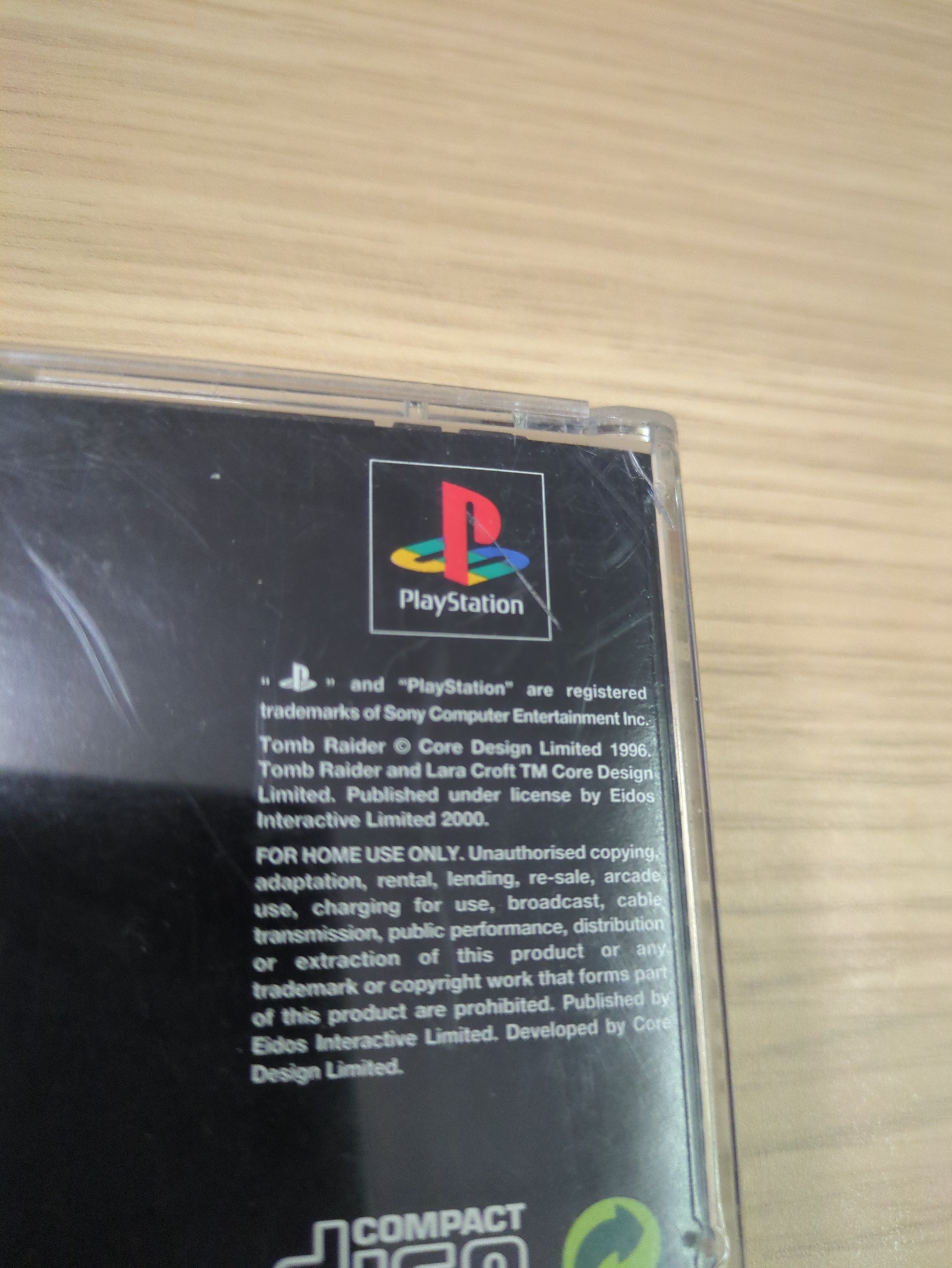 Tomb Raider Sony PS1 game
