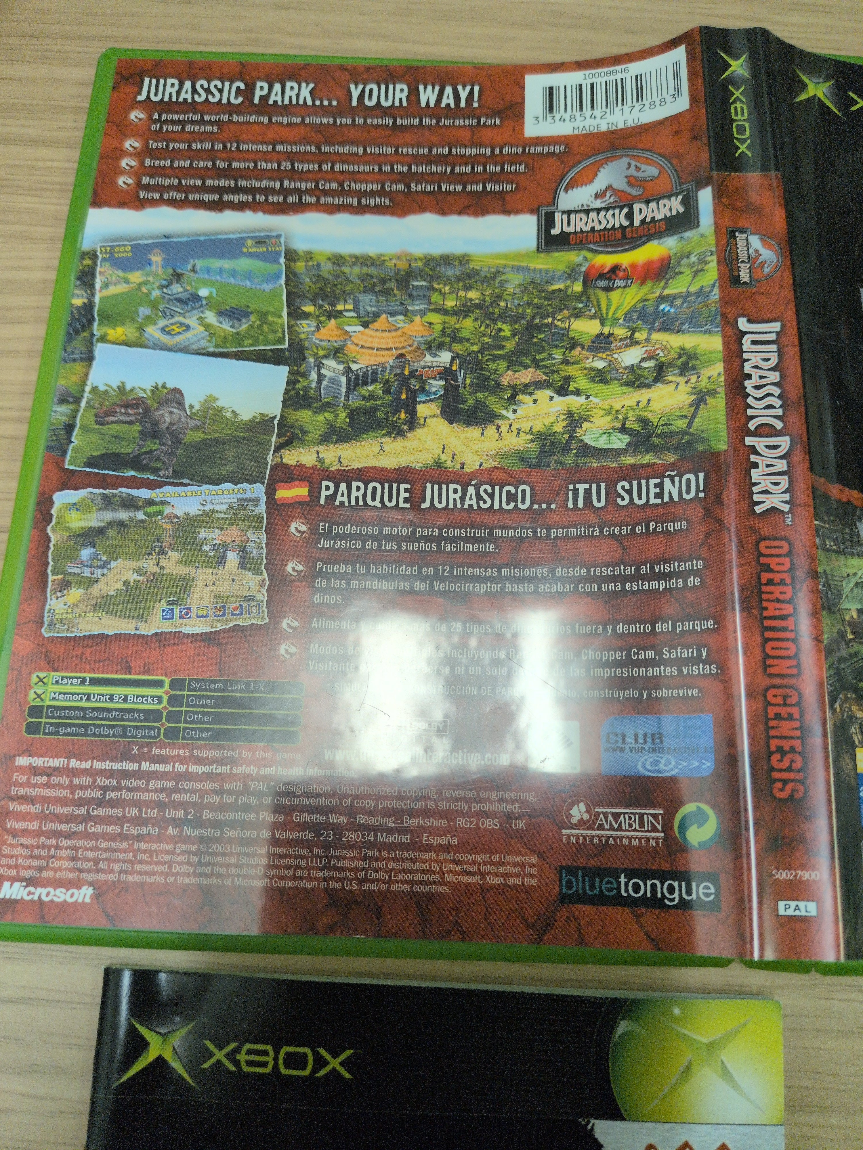 Jurassic Park: Operation Genesis original xbox game
