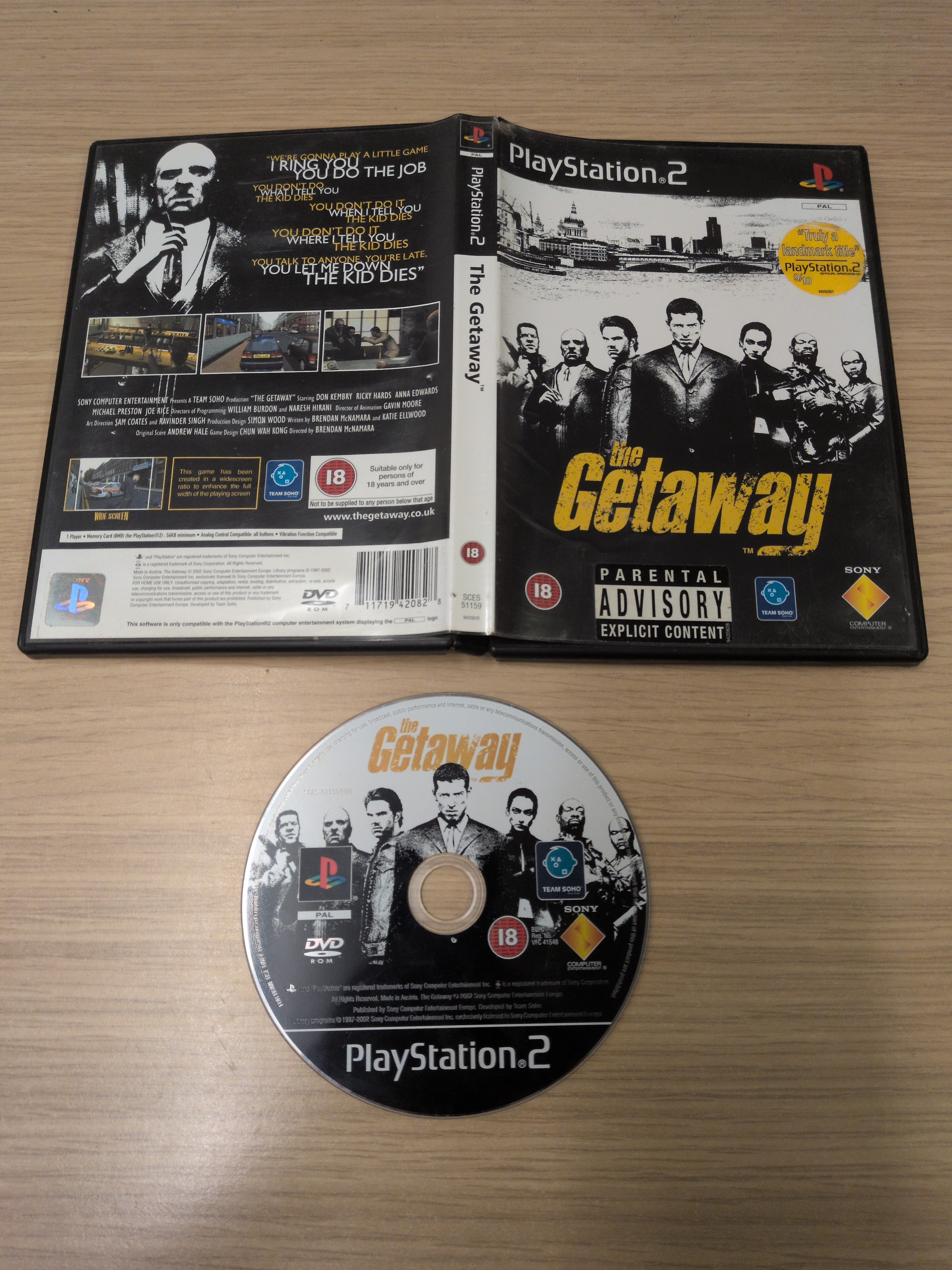 The Getaway Sony PS2 game