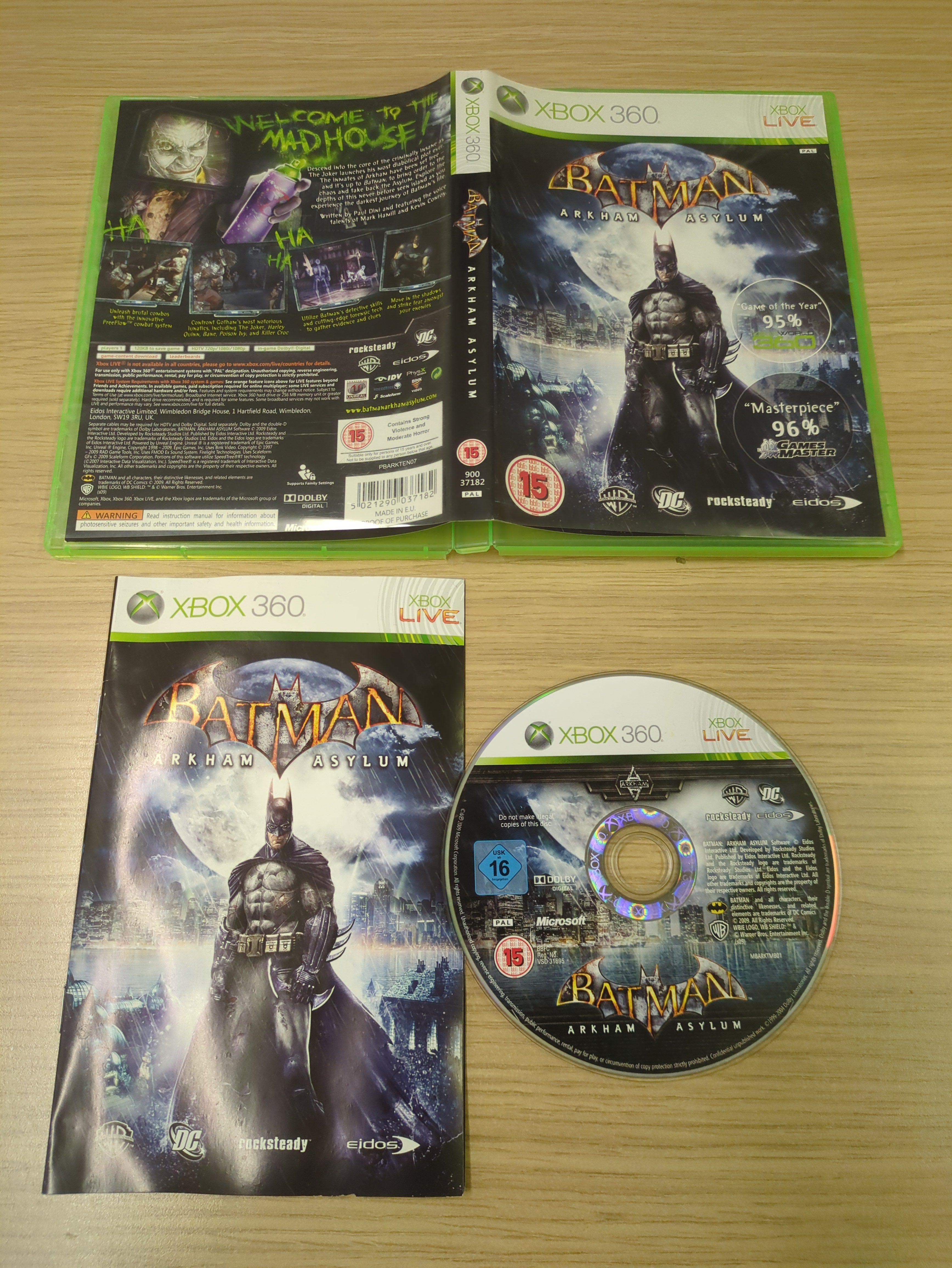 Batman Arkham Asylum Xbox 360 game