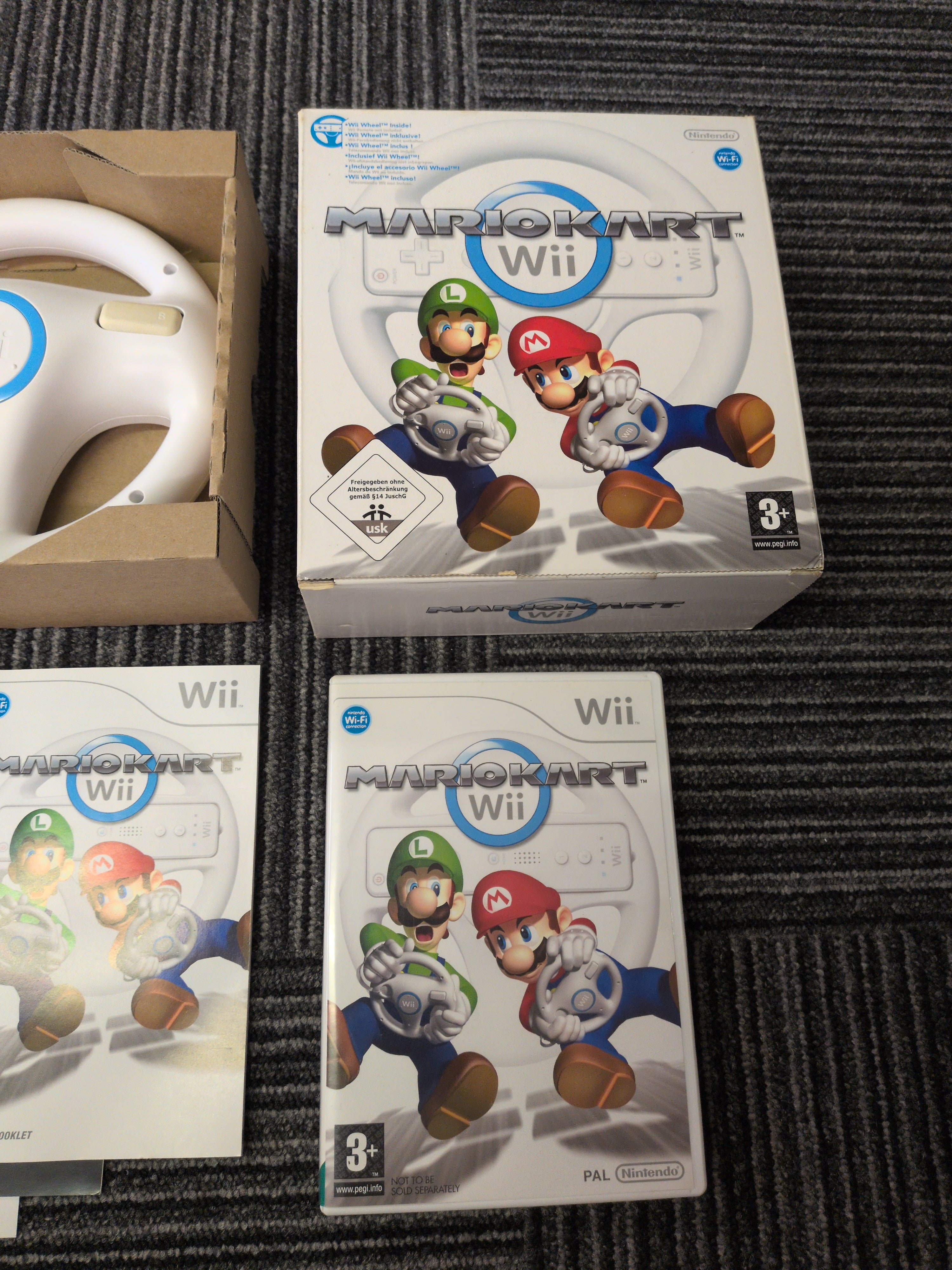 Mario Kart Wii Wheel Bundle Nintendo Wii Game