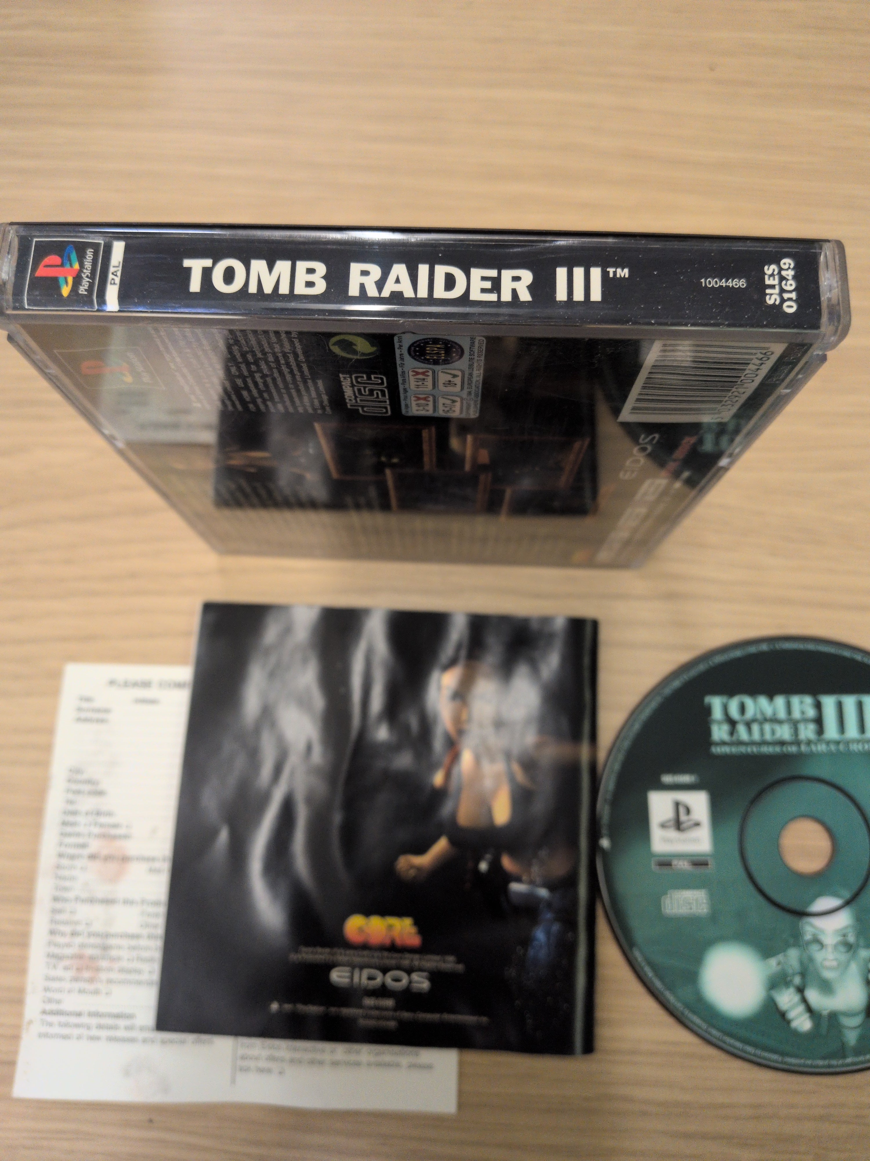 Tomb Raider III Sony PS1 game