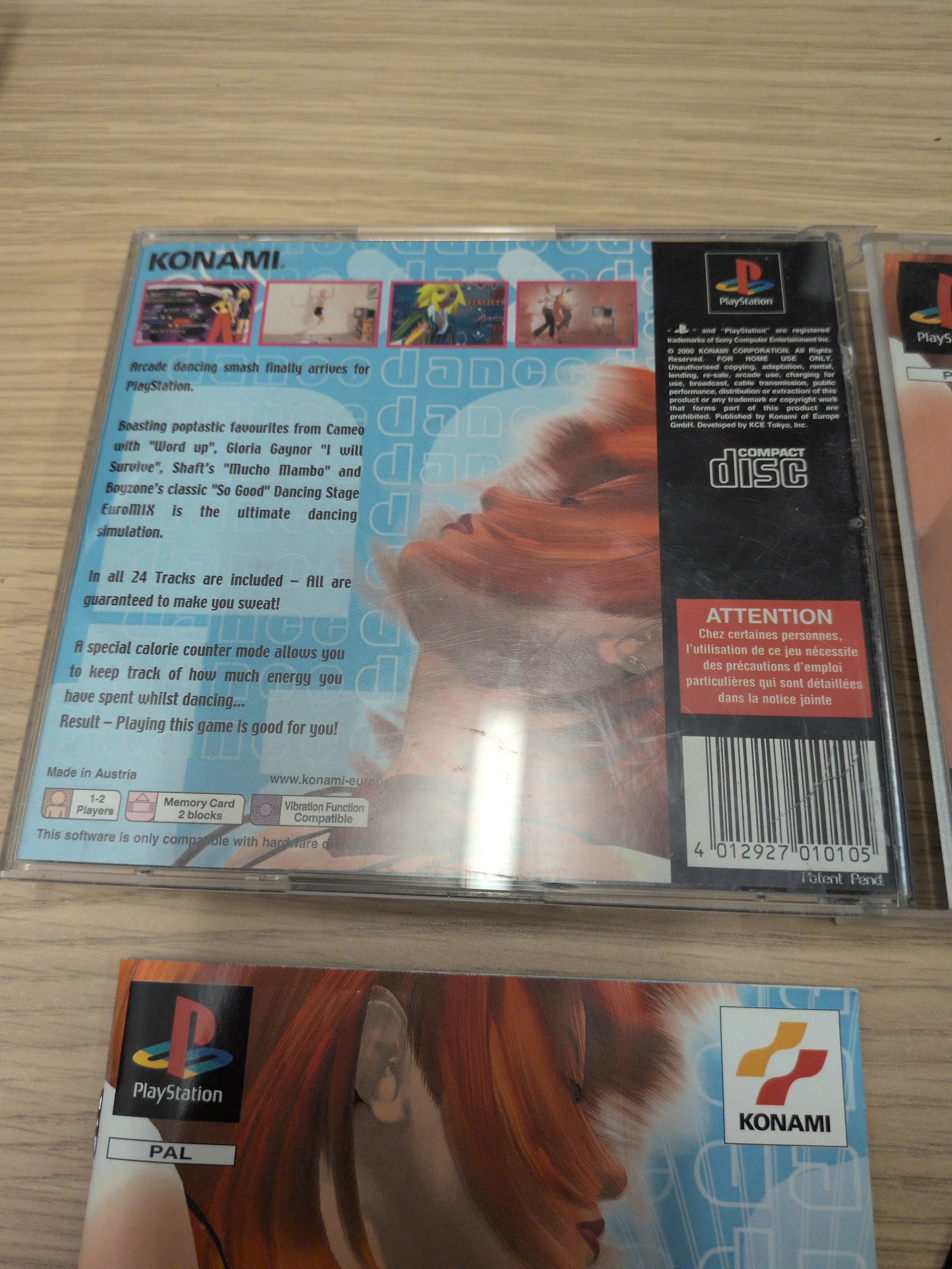 Dancing Stage EuroMix Sony PS1 game
