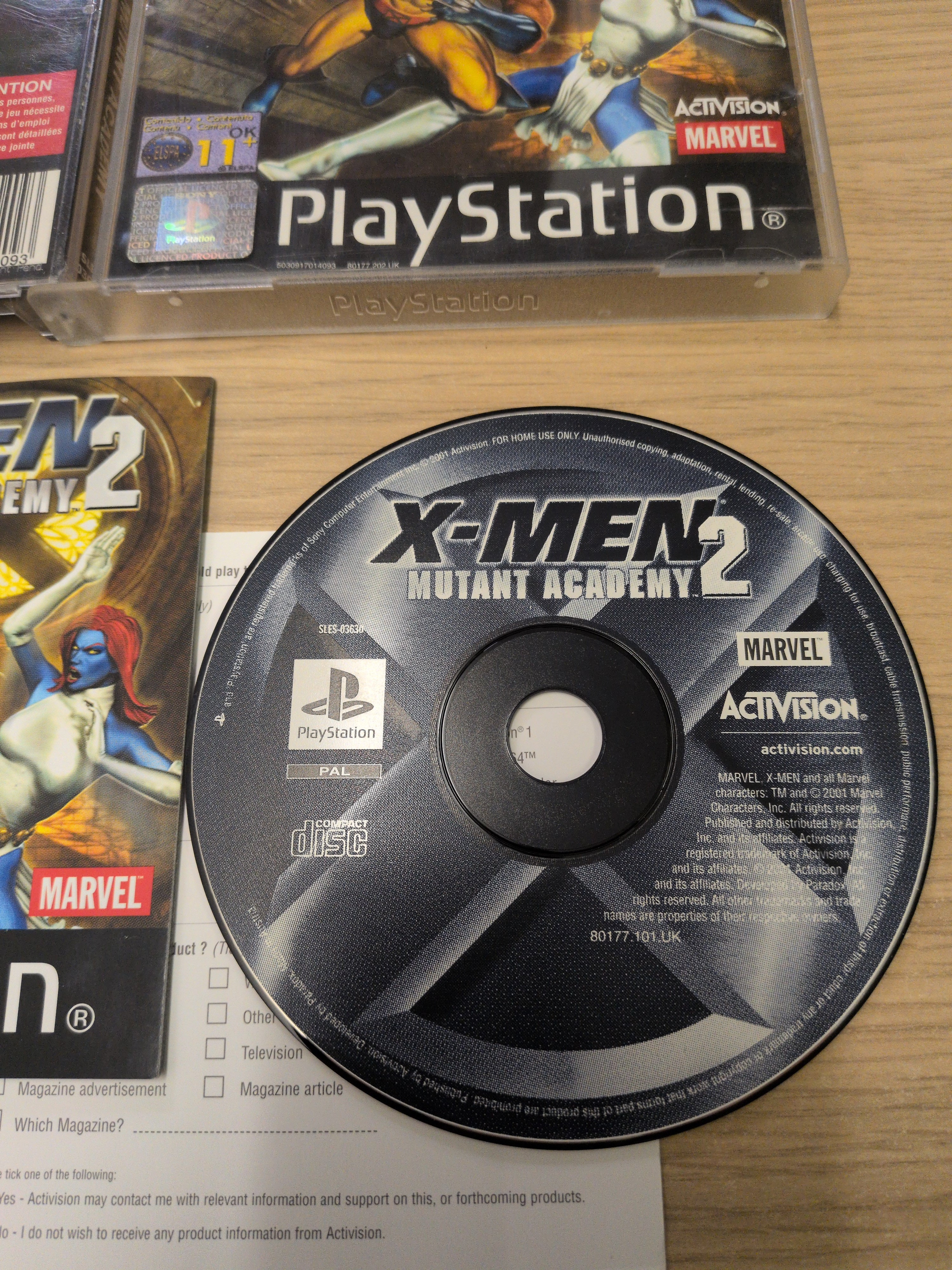 X-Men 2: Mutant Academy Sony PS1 game