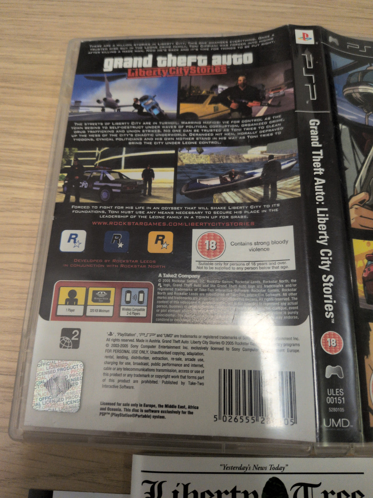 Grand Theft Auto Liberty City Stories Sony PSP game