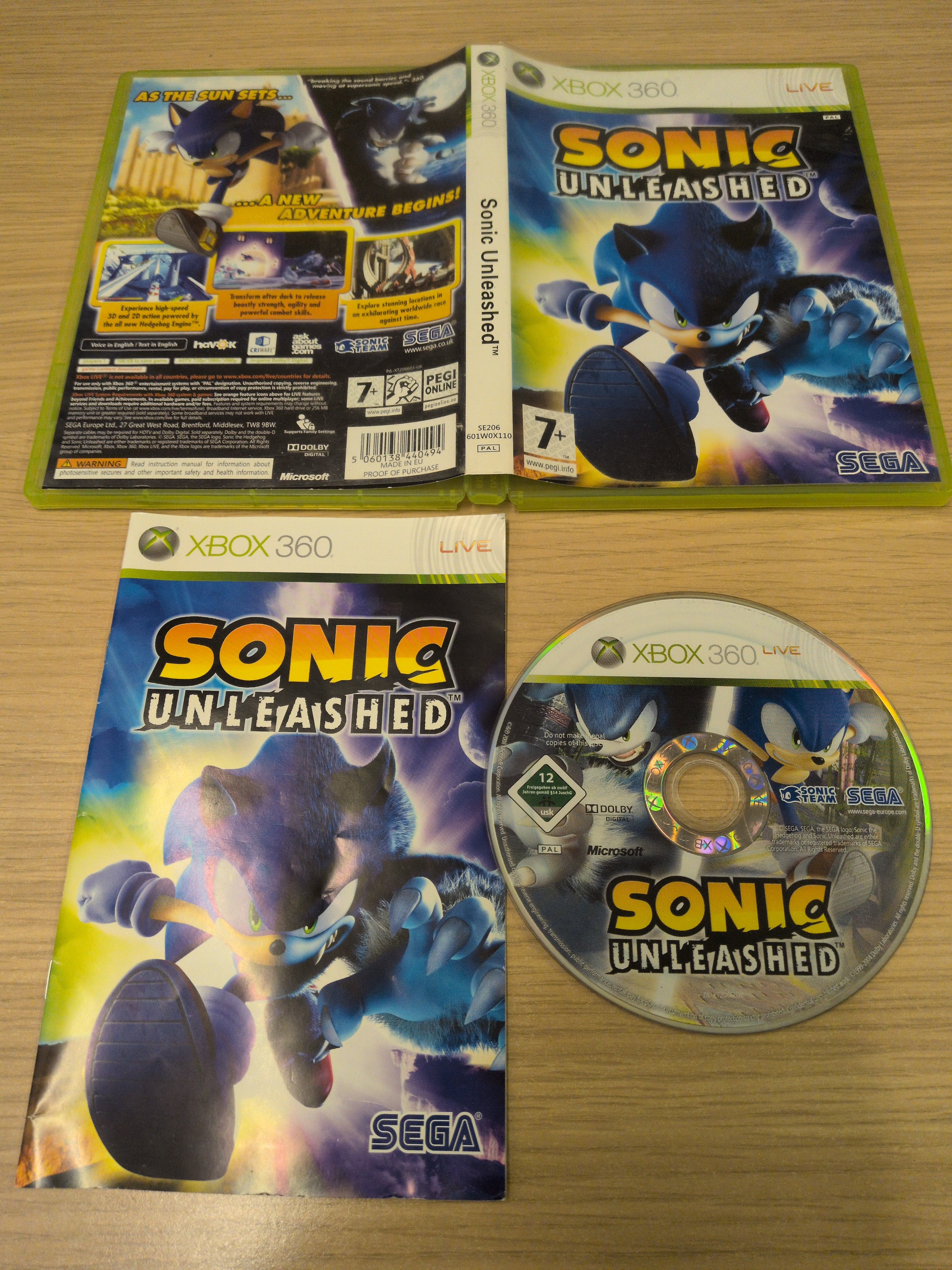 Sonic Unleashed Xbox 360 game – retro game store uk - 8BitBeyond.com