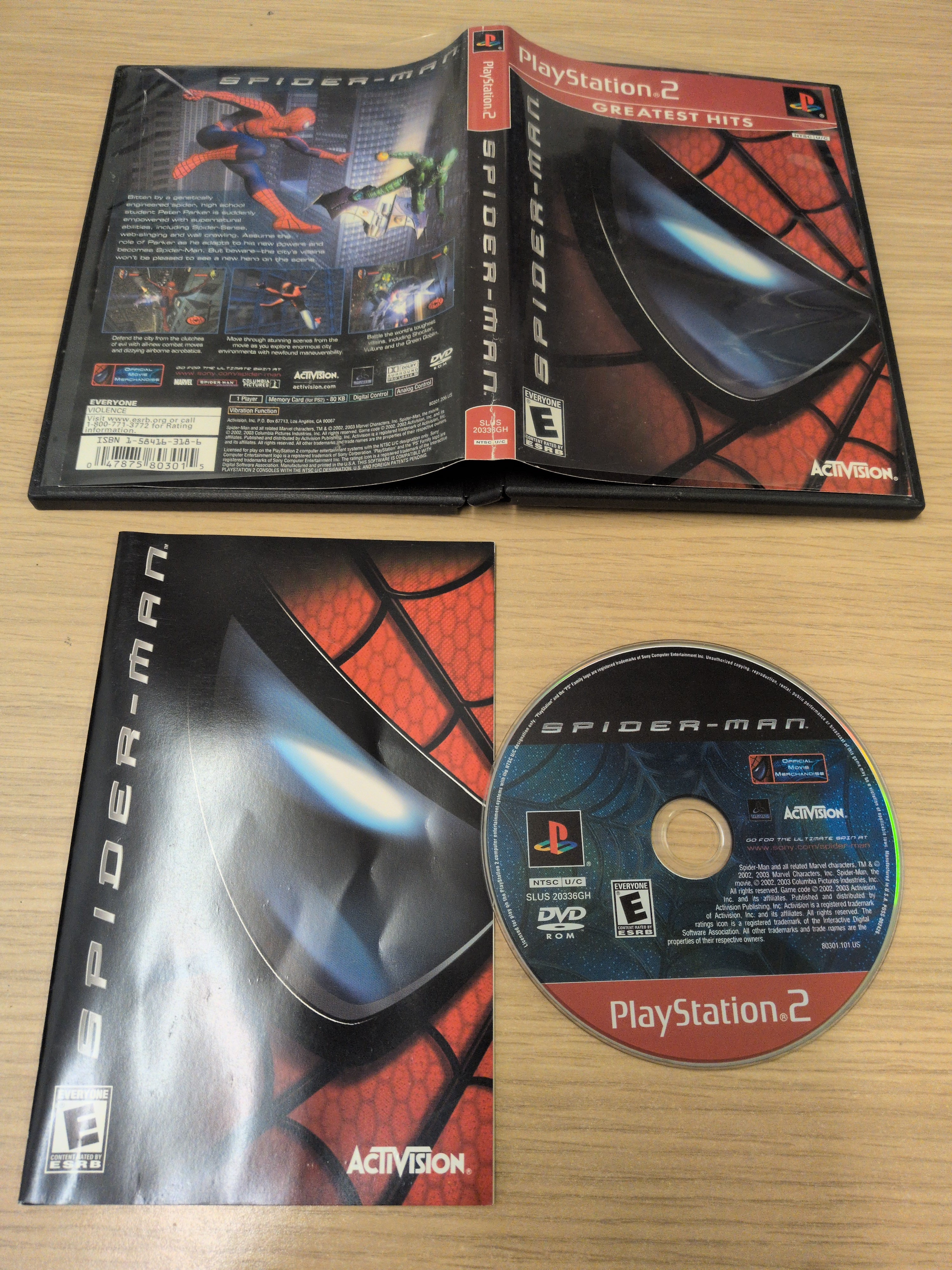 Spider-Man Sony PS2 game NTSC