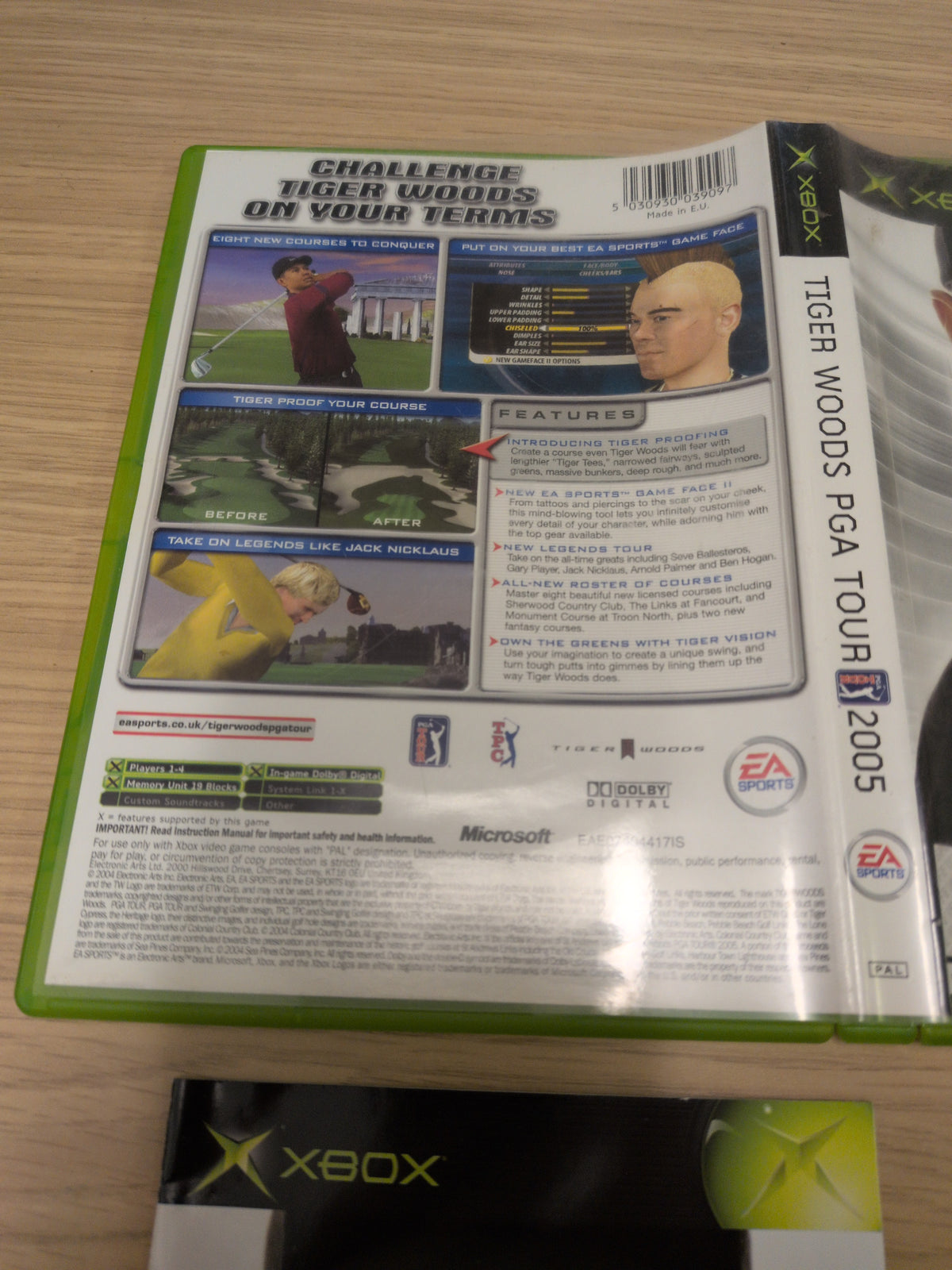 Tiger Woods PGA Tour 2005 original Xbox game