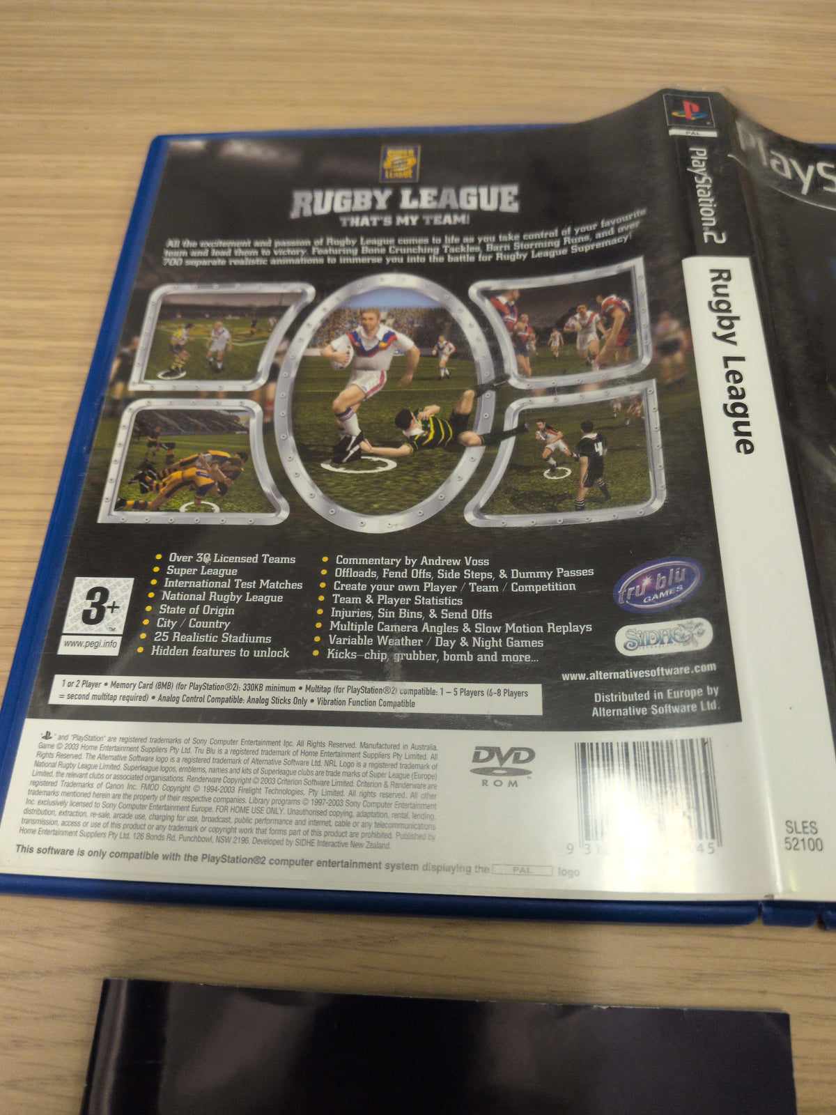 Rugby League Sony PS2 game