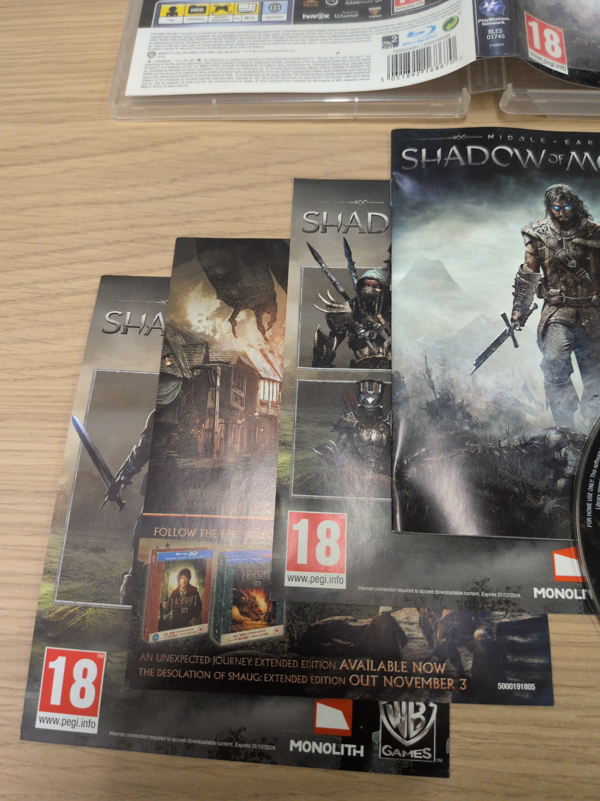 Middle Earth: Shadow of Mordor Sony PS3 game