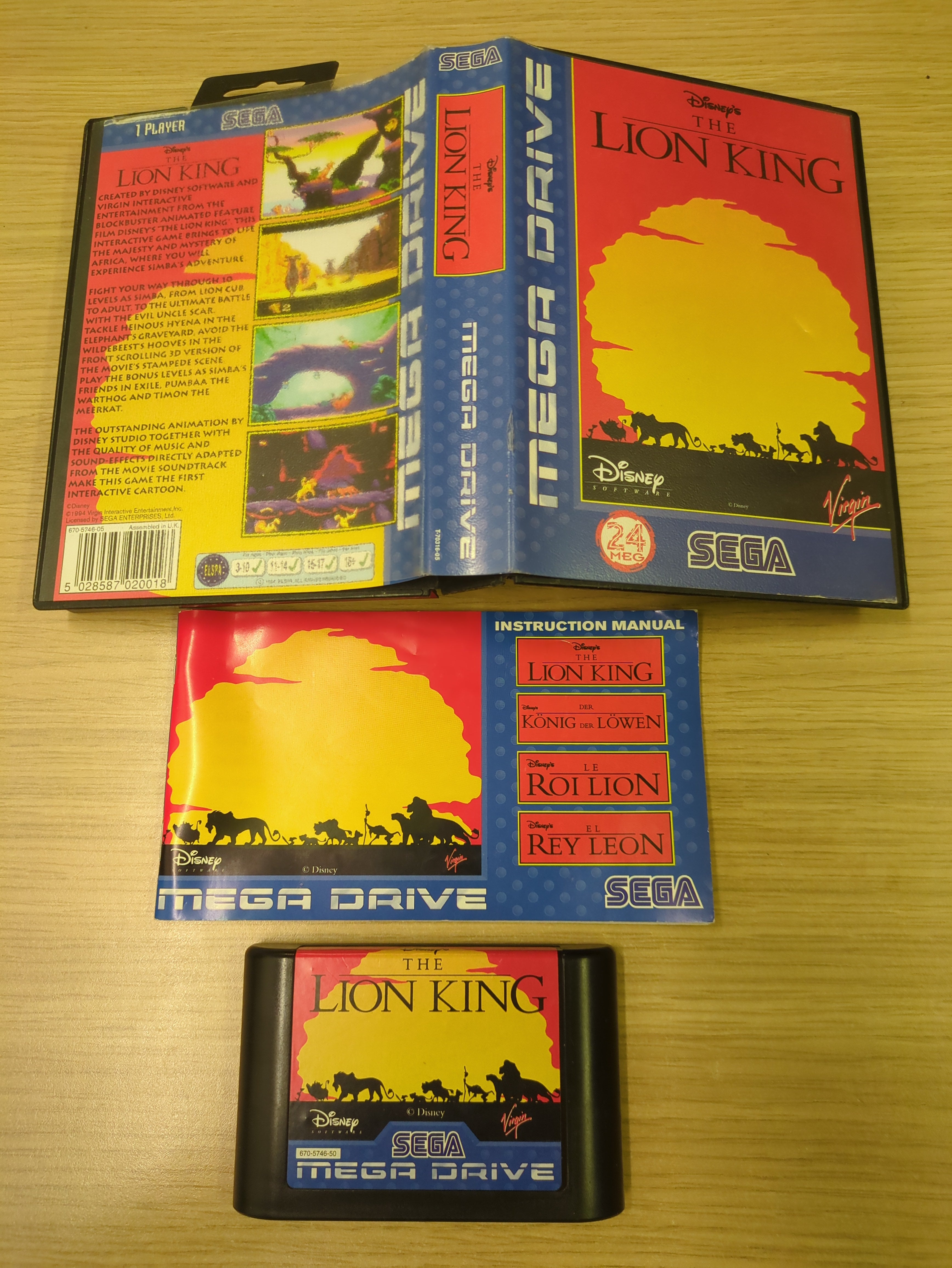 The Lion king (Disney's) Sega Mega Drive game