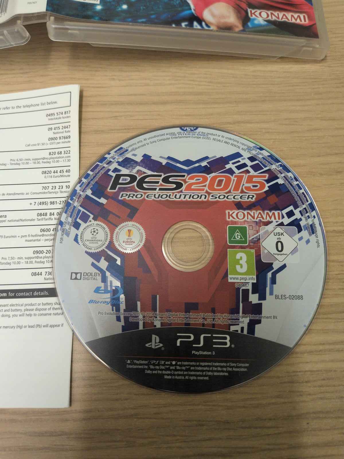 Pro Evolution Soccer 2015 Sony PS3 game