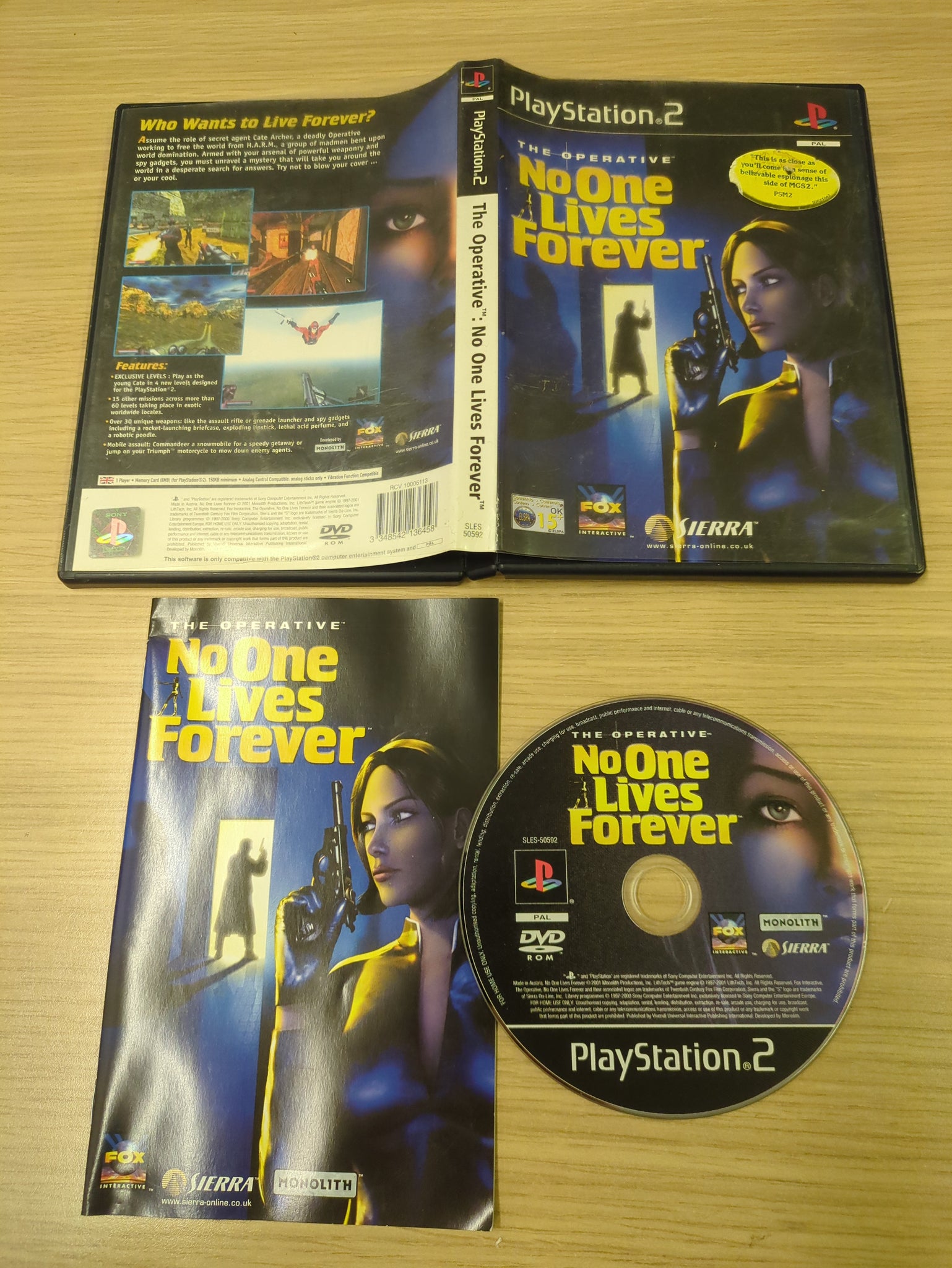 The Operative: No One Lives Forever Sony PS2 game – retro game