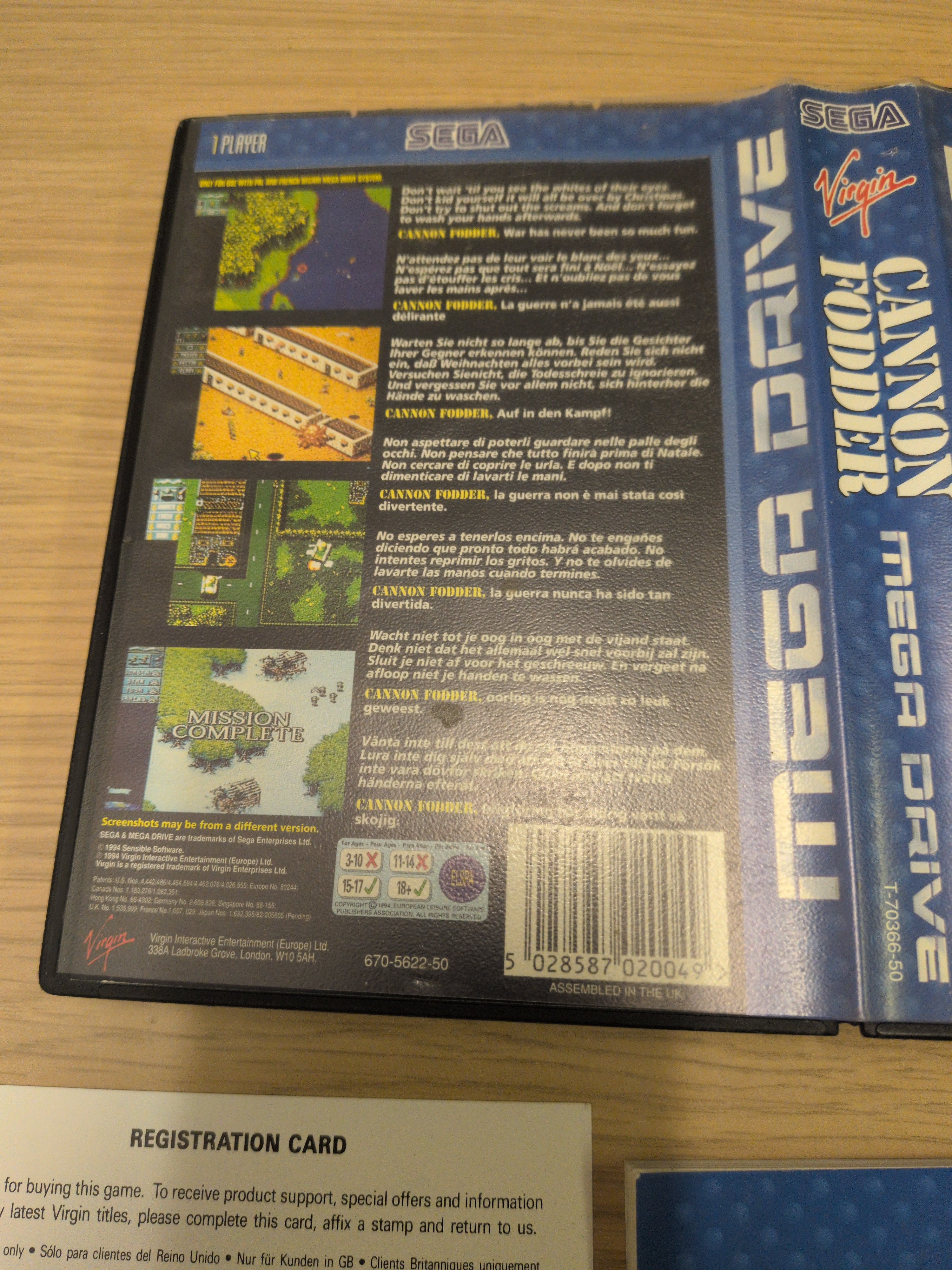 Cannon Fodder Sega Mega Drive game