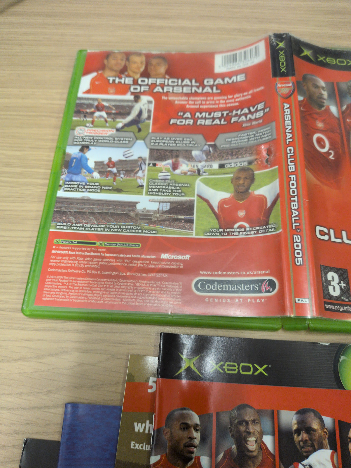 Arsenal Club Football 2005 original Xbox game