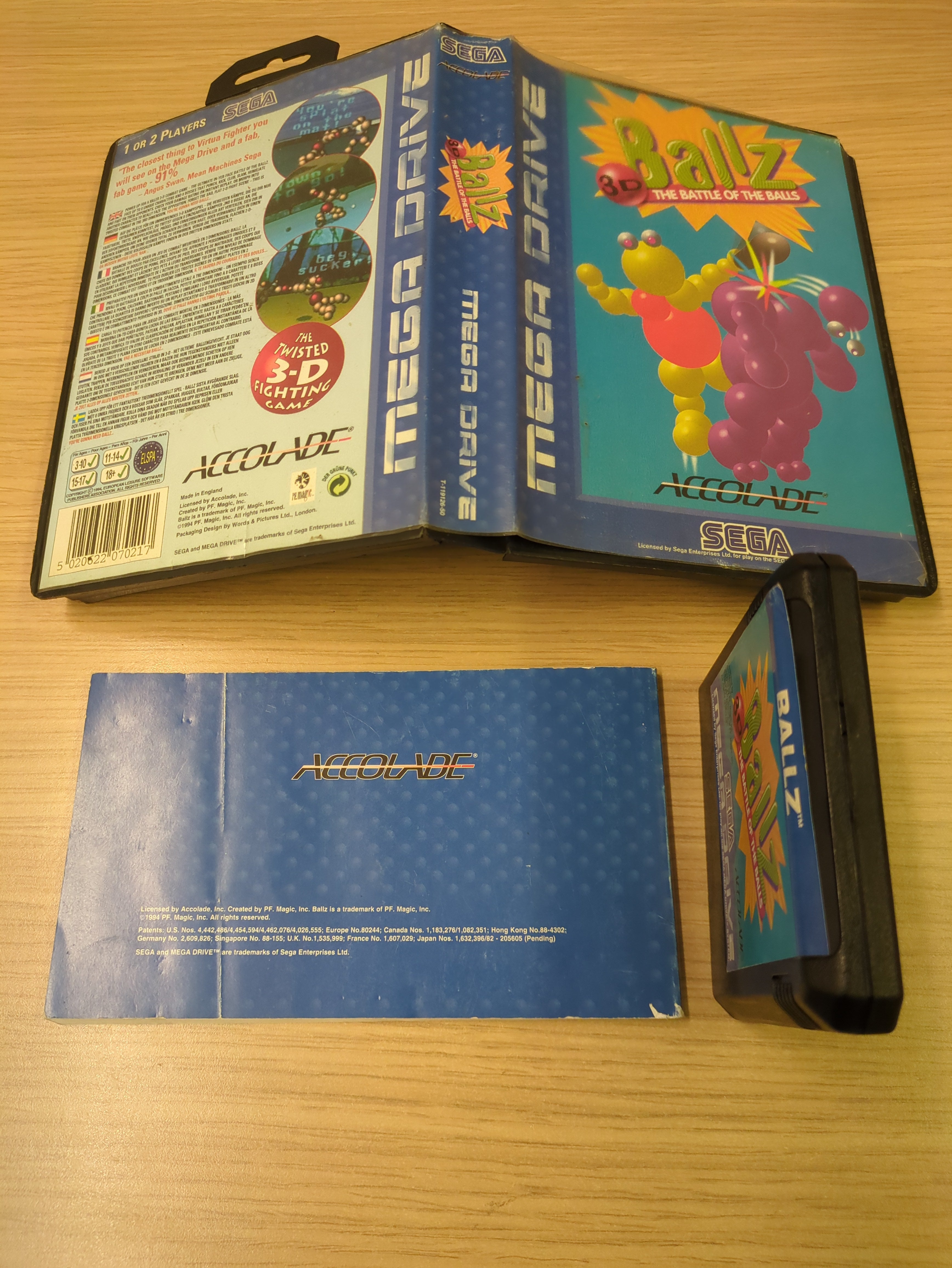 Ballz 3D: The Battle of the Balls Sega Mega Drive game complete