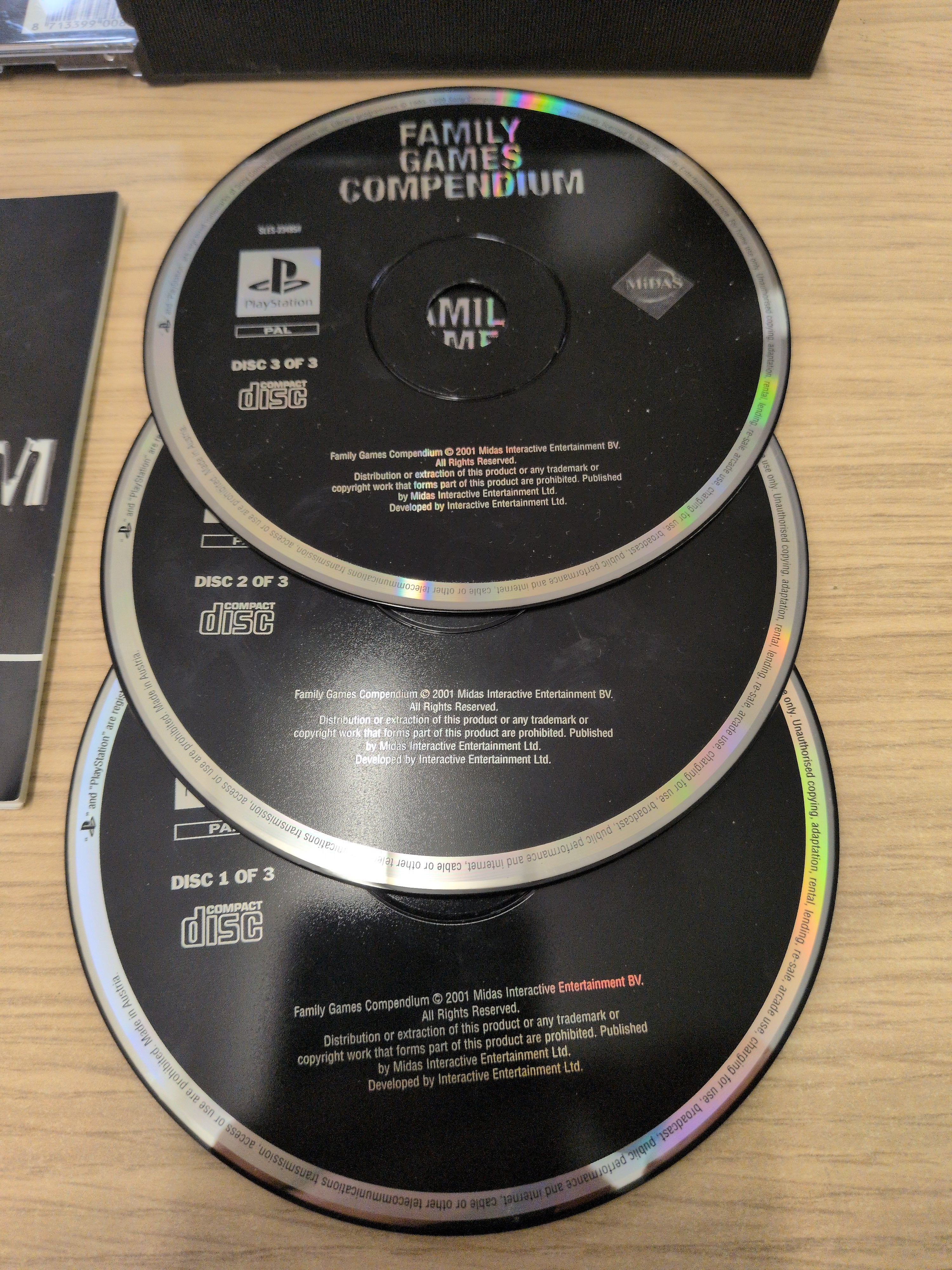 Family Games Compendium Sony PS1 game