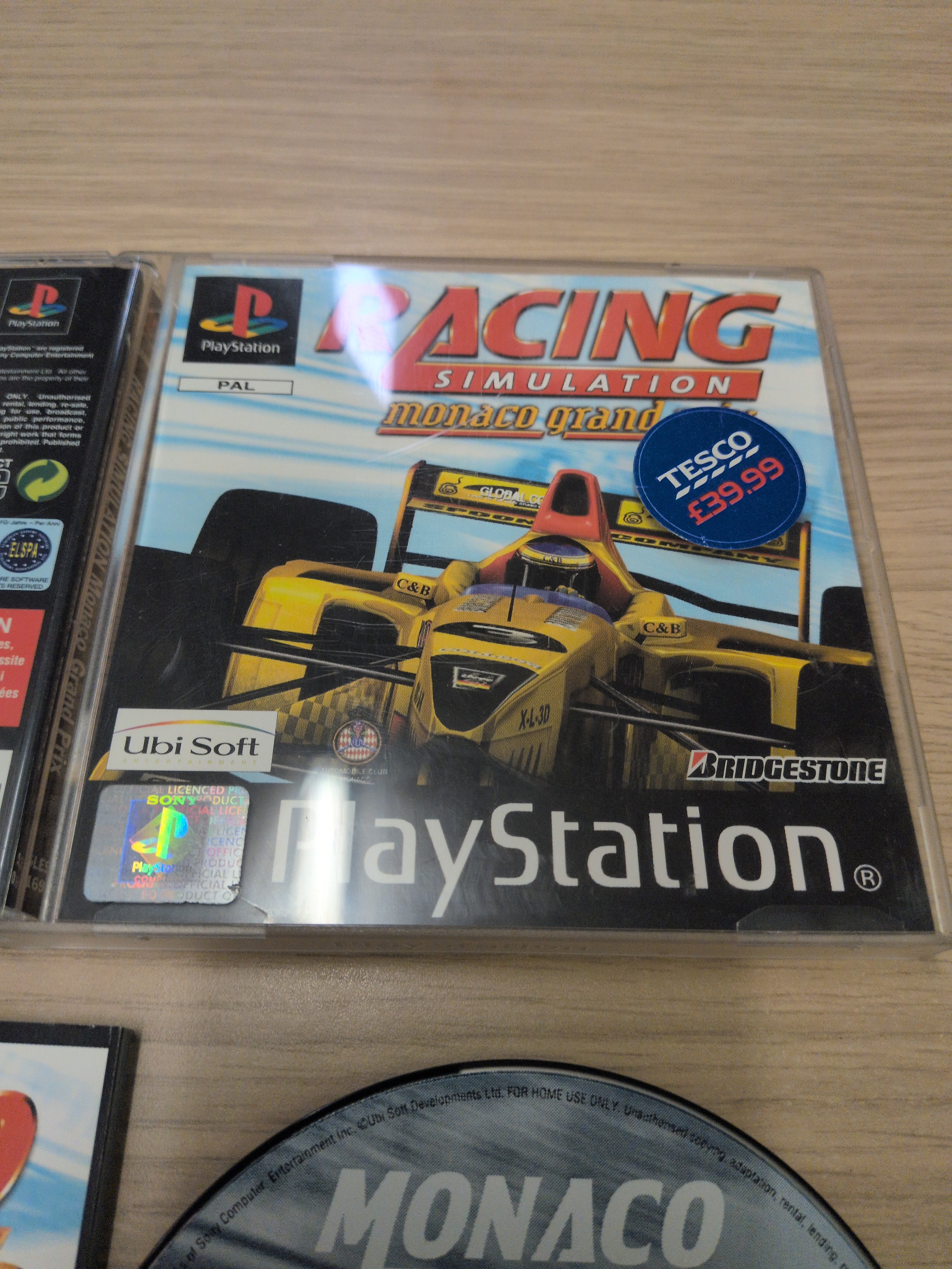 Racing Simulation Monaco Grand Prix Sony PS1 game