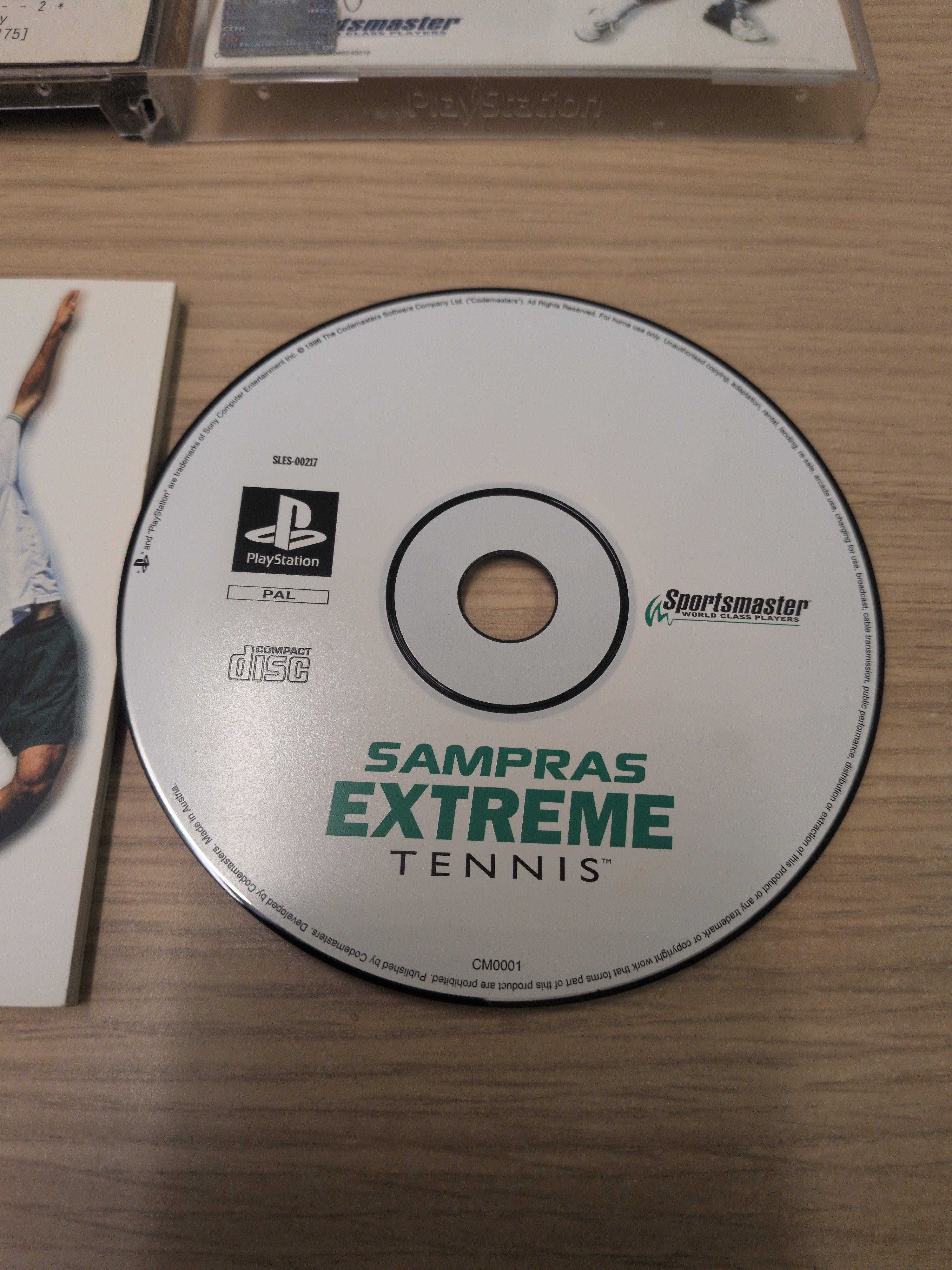 Sampras Extreme Tennis Sony PS1 game