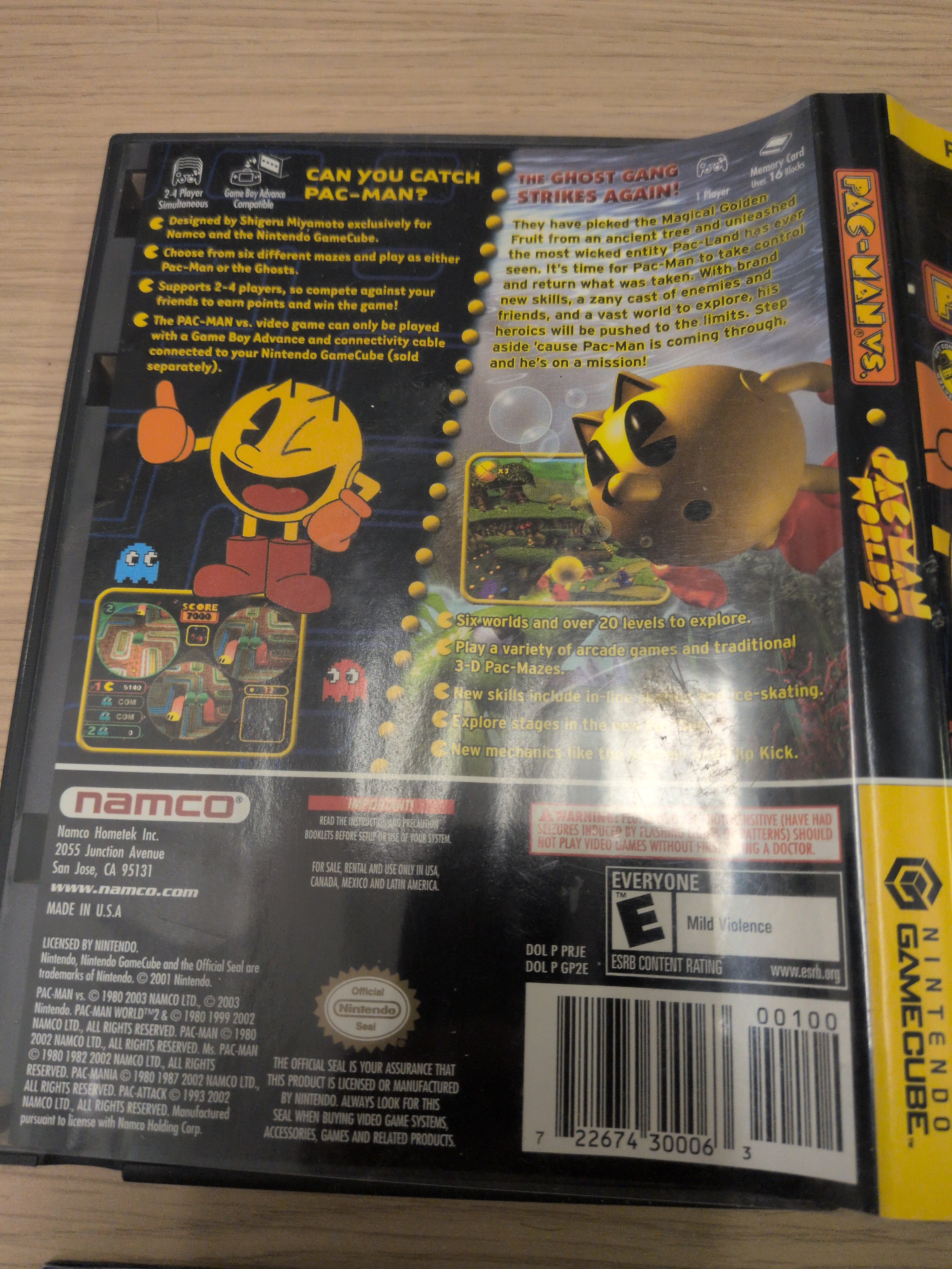 Pac-Man vs. Pac-Man World 2 GameCube game NTSC