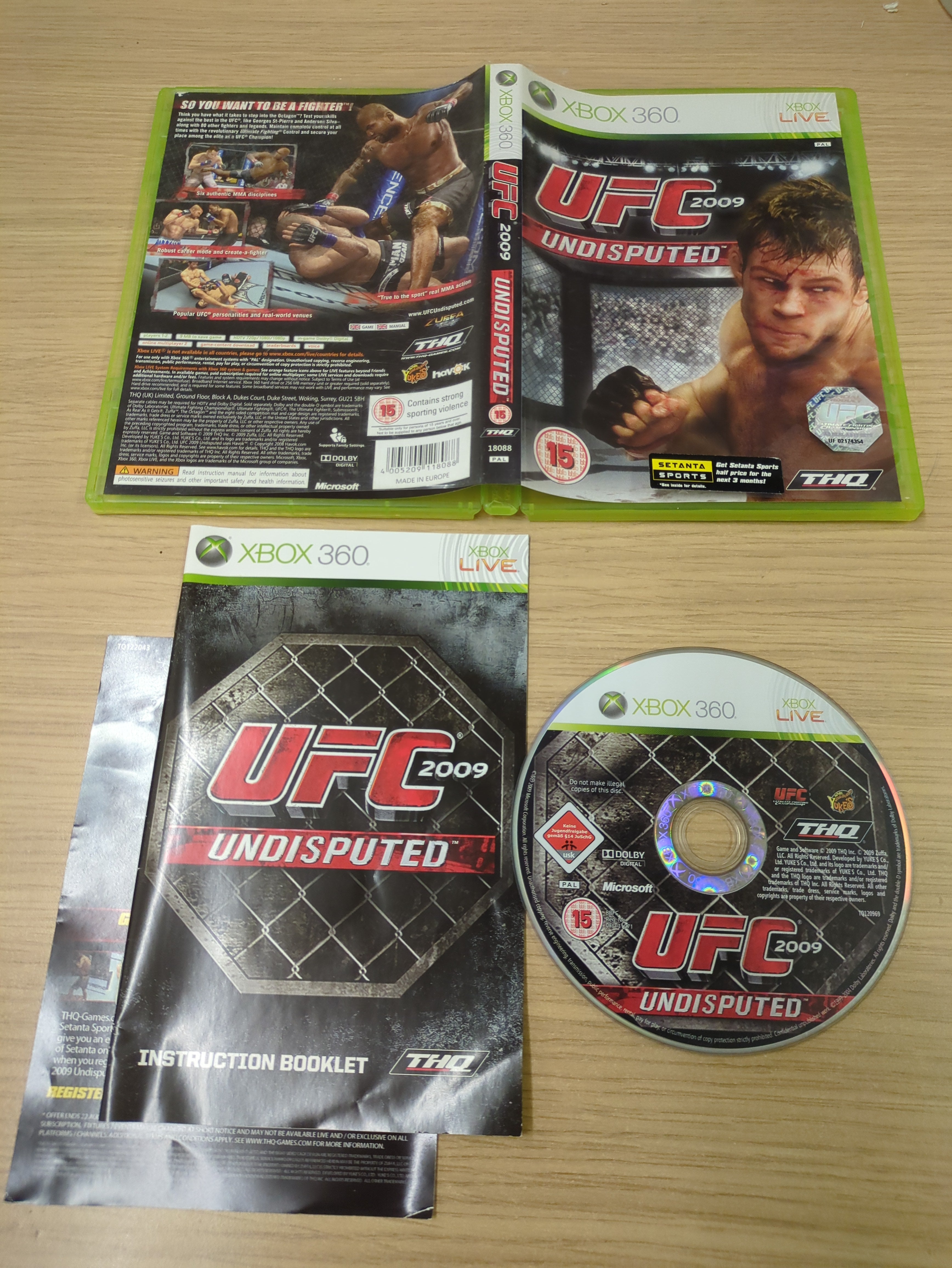 UFC 2009 Undisputed Xbox 360 game