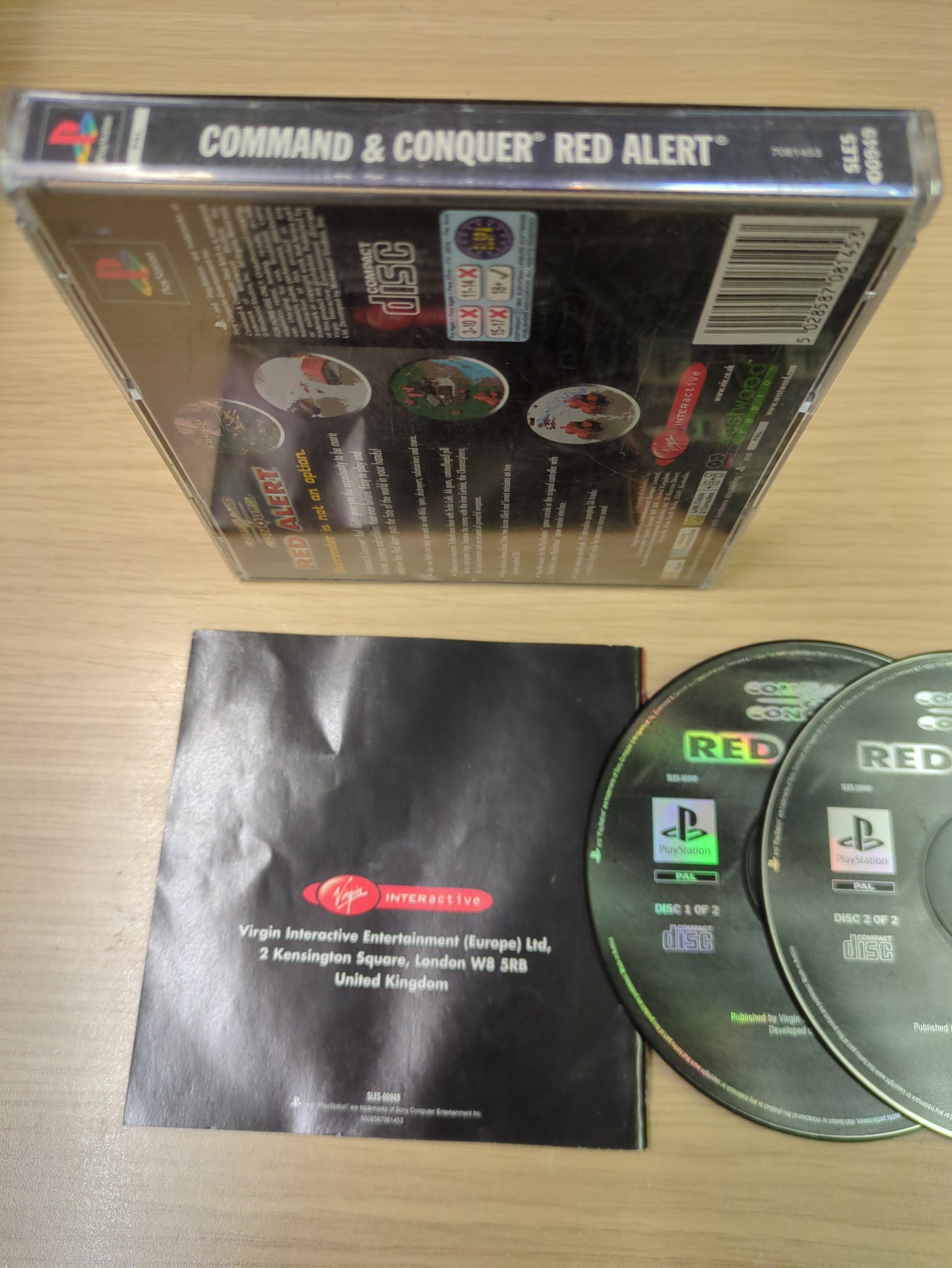 Red Ps1 Menu Command & Conquer Red Alert Sony PS1 game – retro game store uk ...