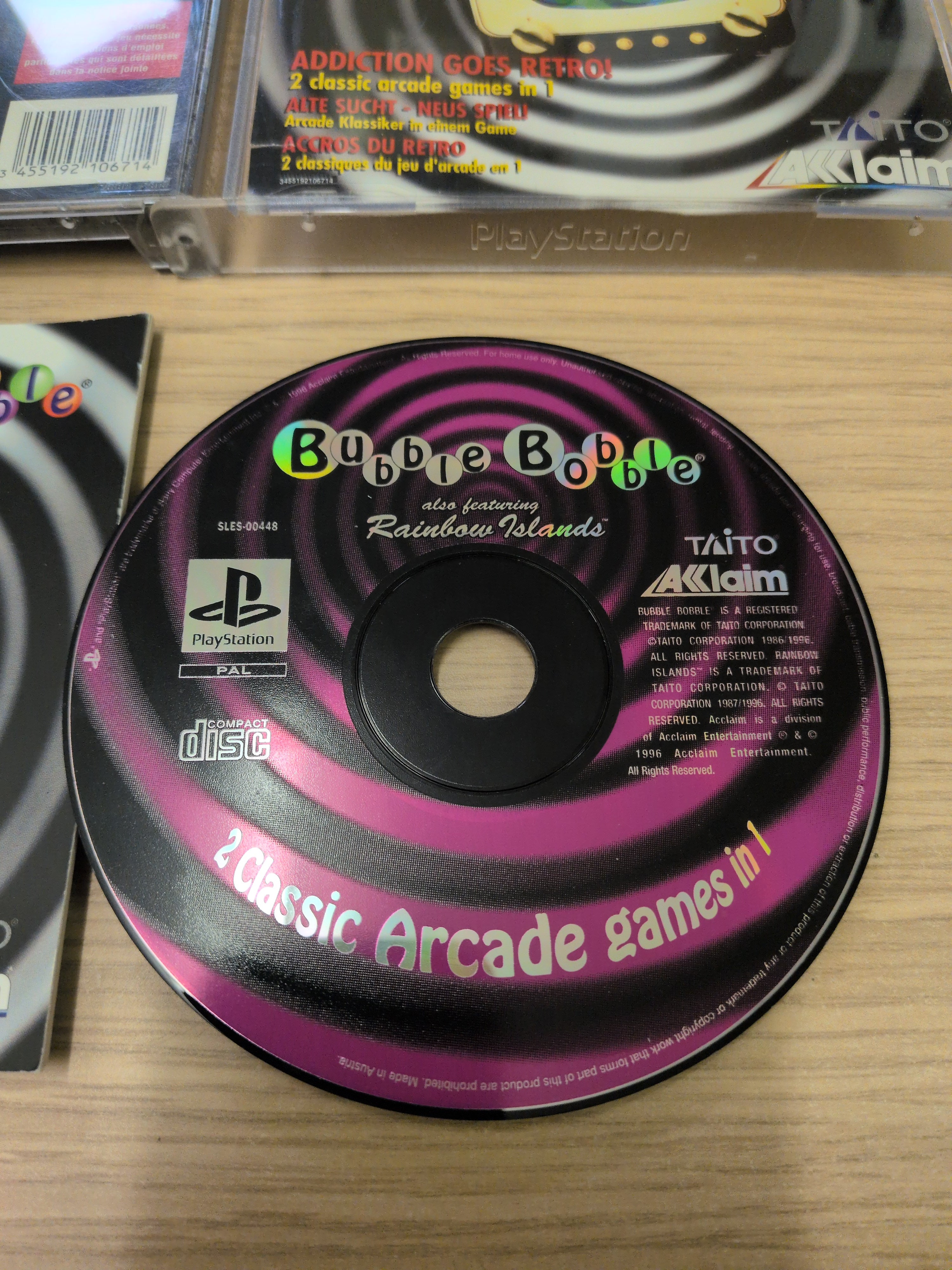Bubble Bobble Featuring Rainbow Islands Sony PS1 game