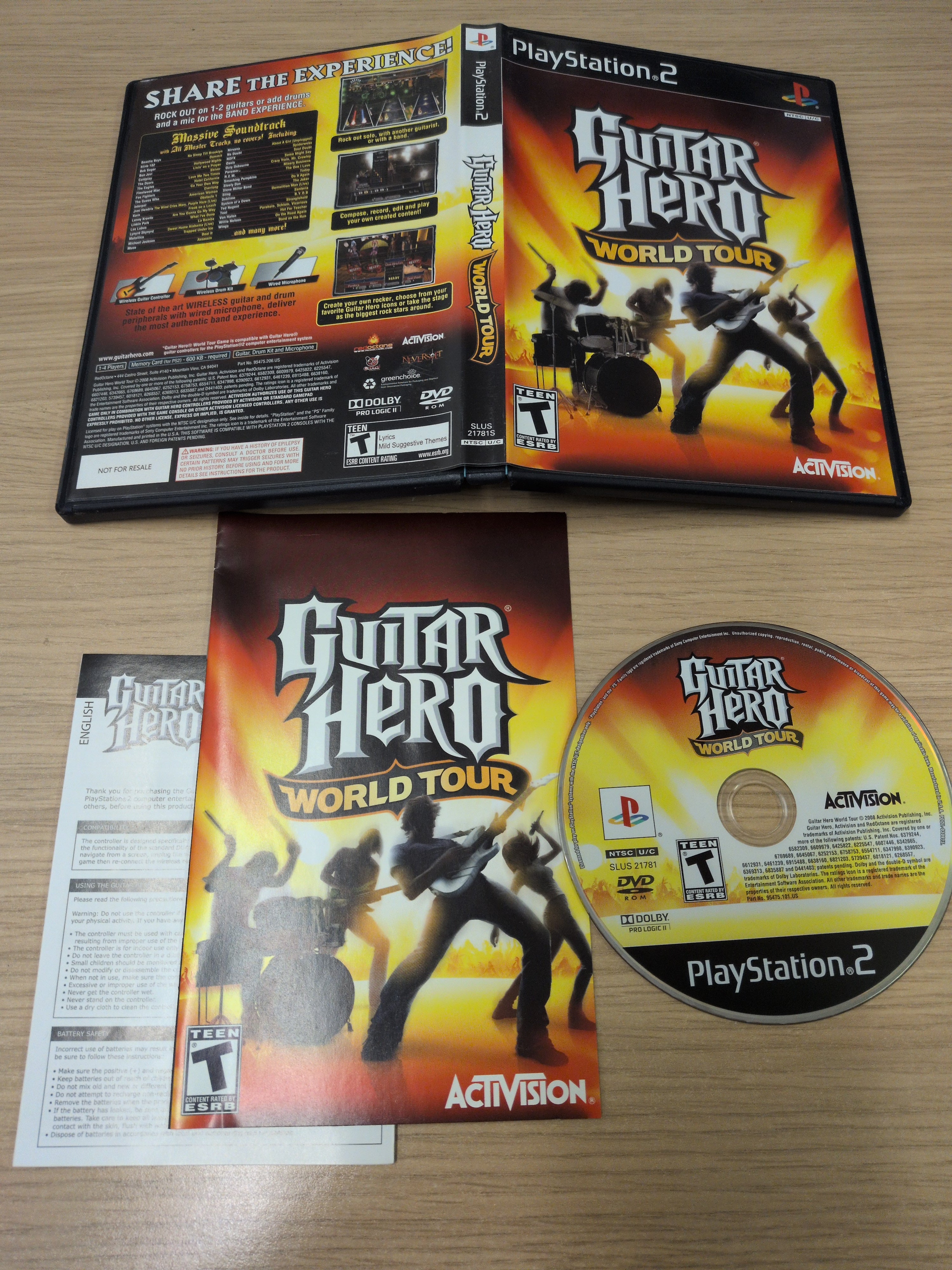 Guitar Hero World Tour Sony PS2 game NTSC