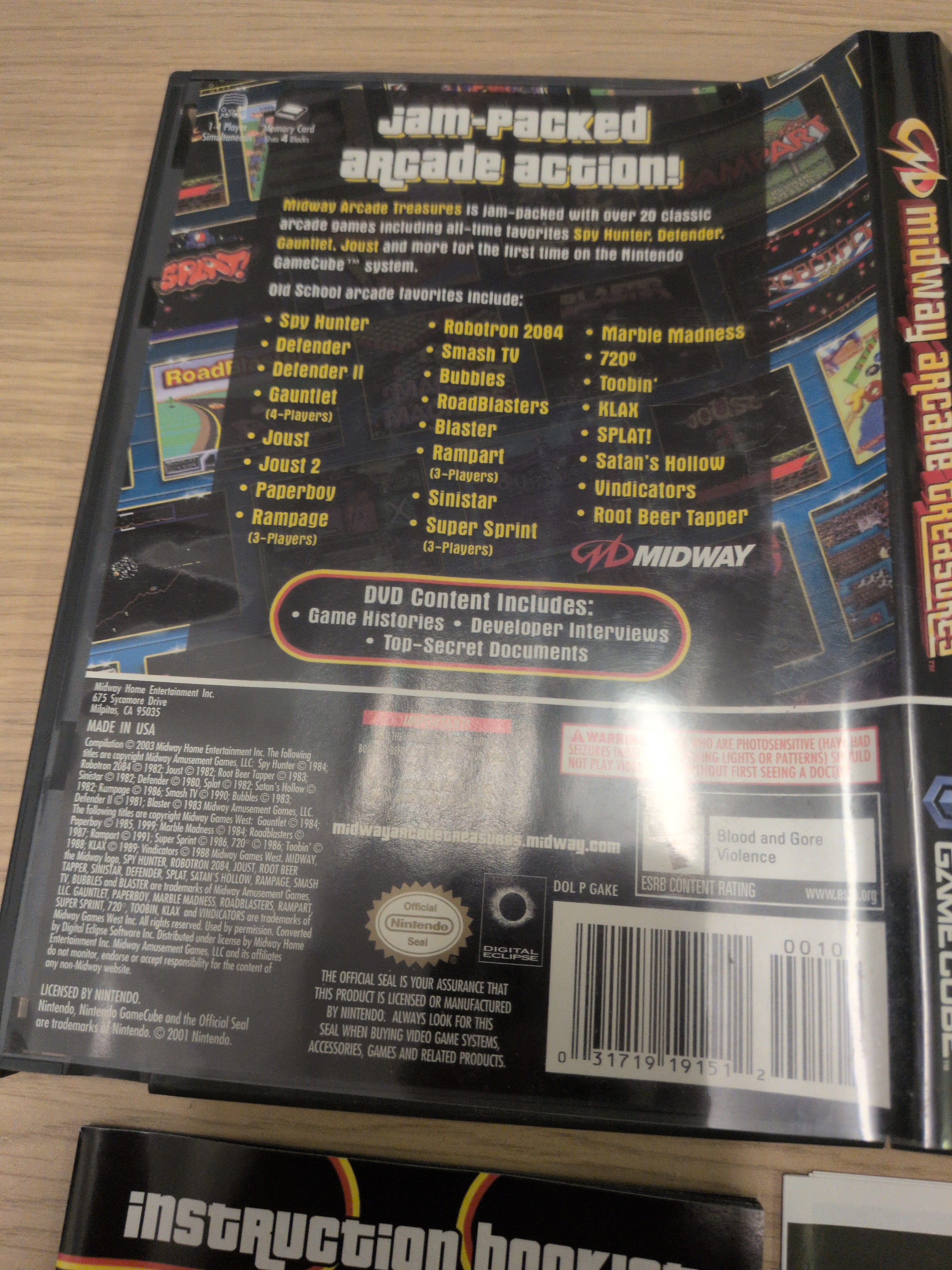 Midway Arcade Treasures GameCube game NTSC