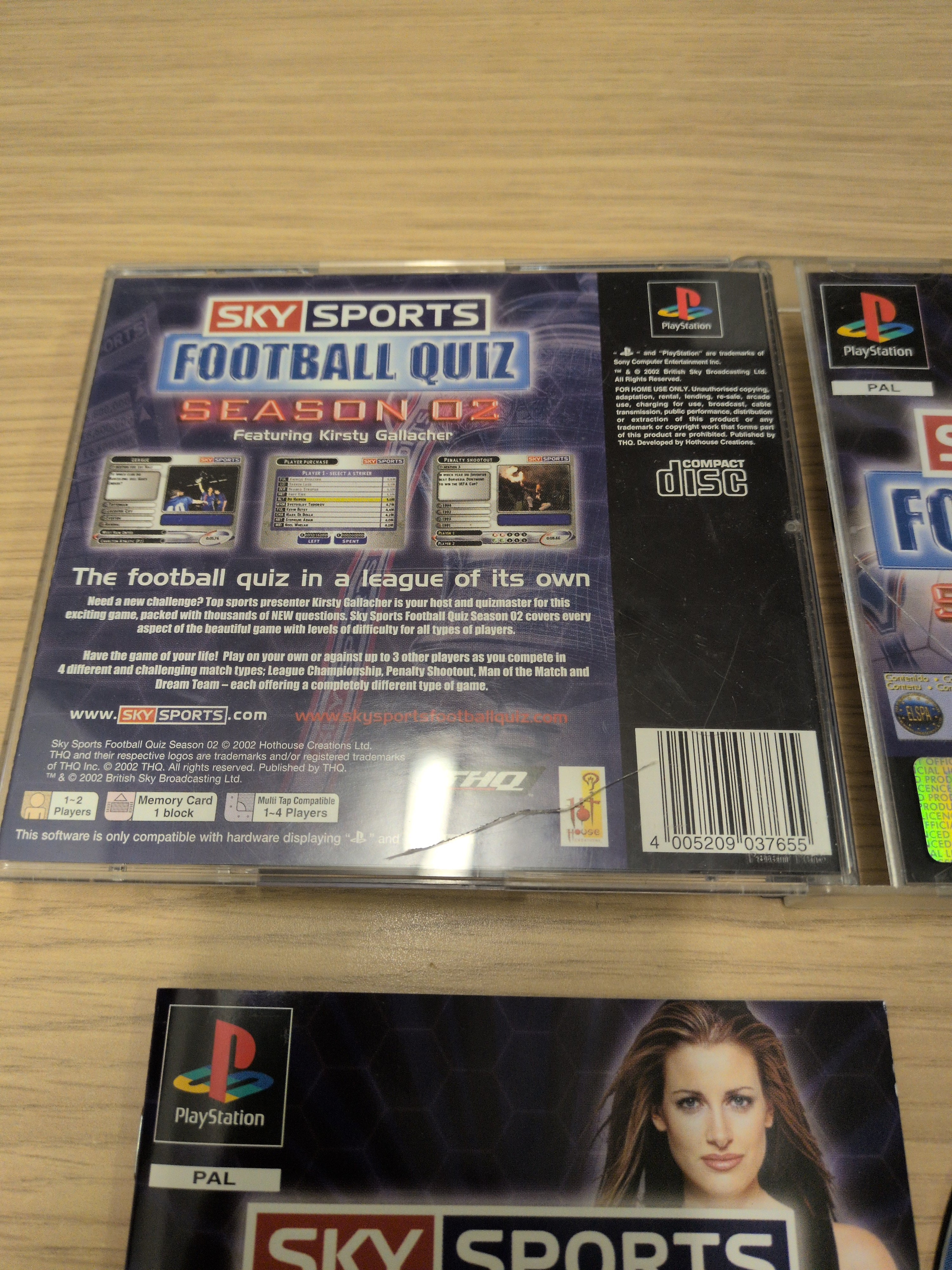 Sky Sports Football Quiz Season 02 Sony PS1 game