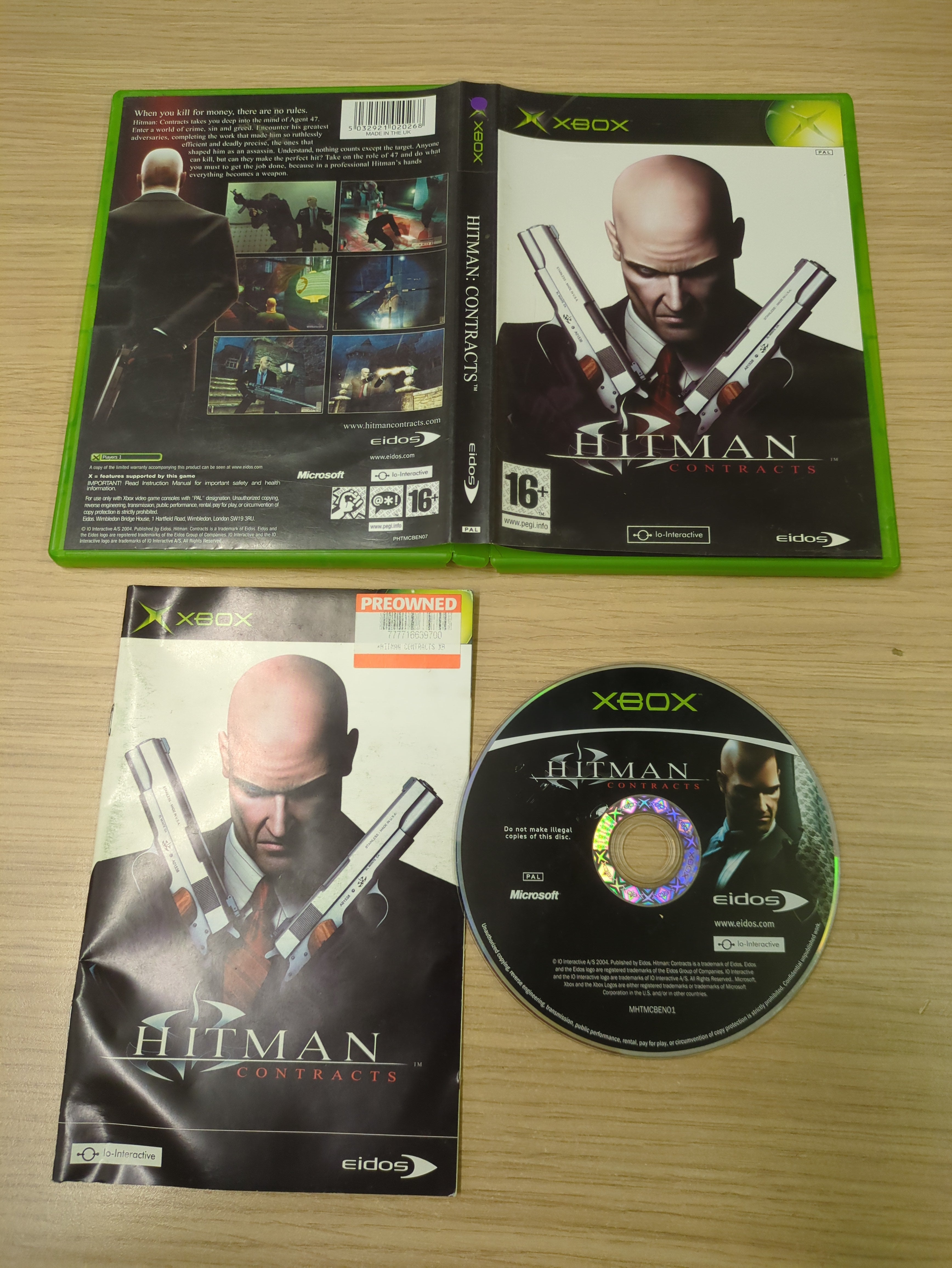 Hitman: Contracts original Xbox game