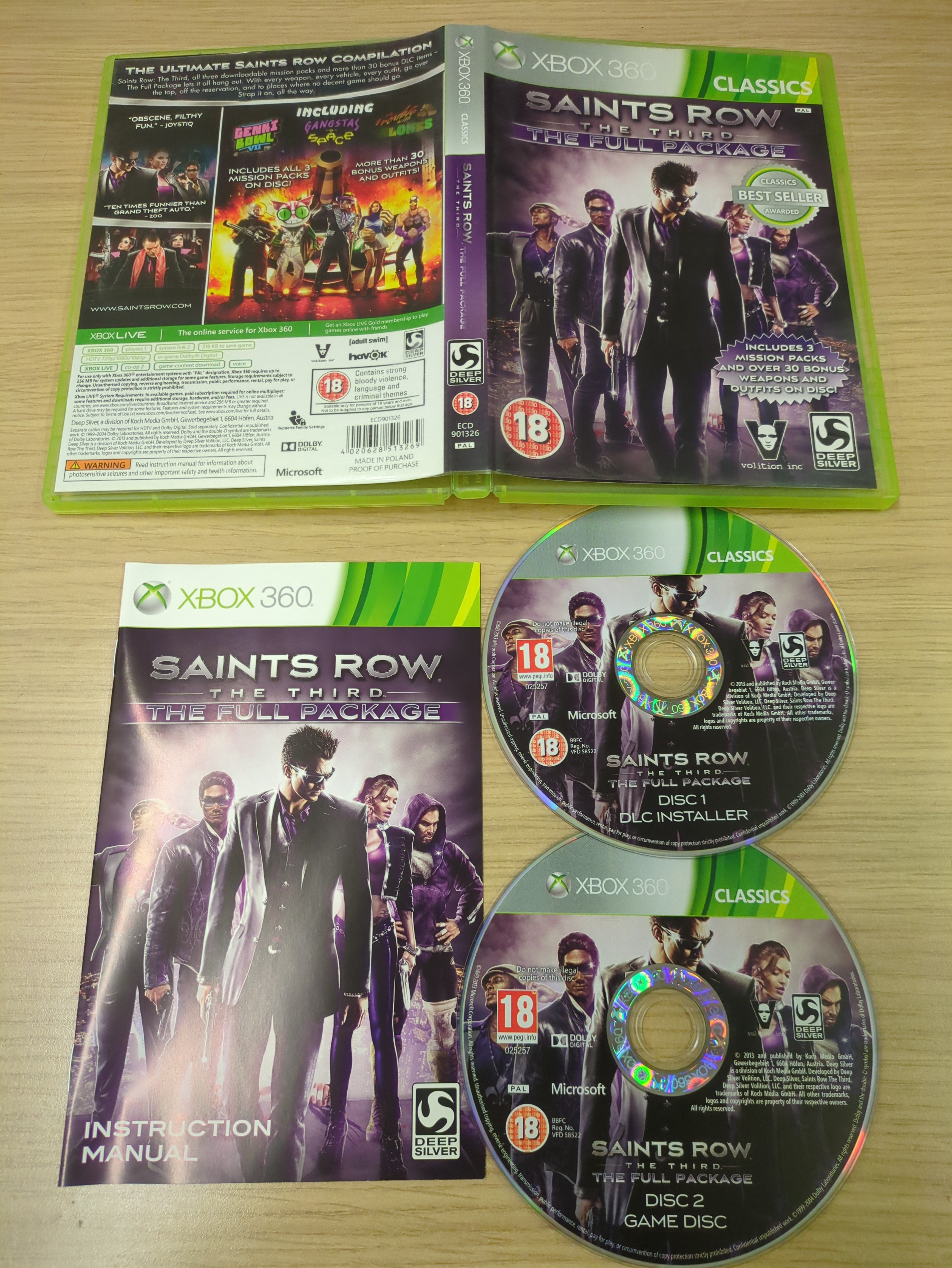 Saints Row The Third The Full Package Xbox 360 Classics game