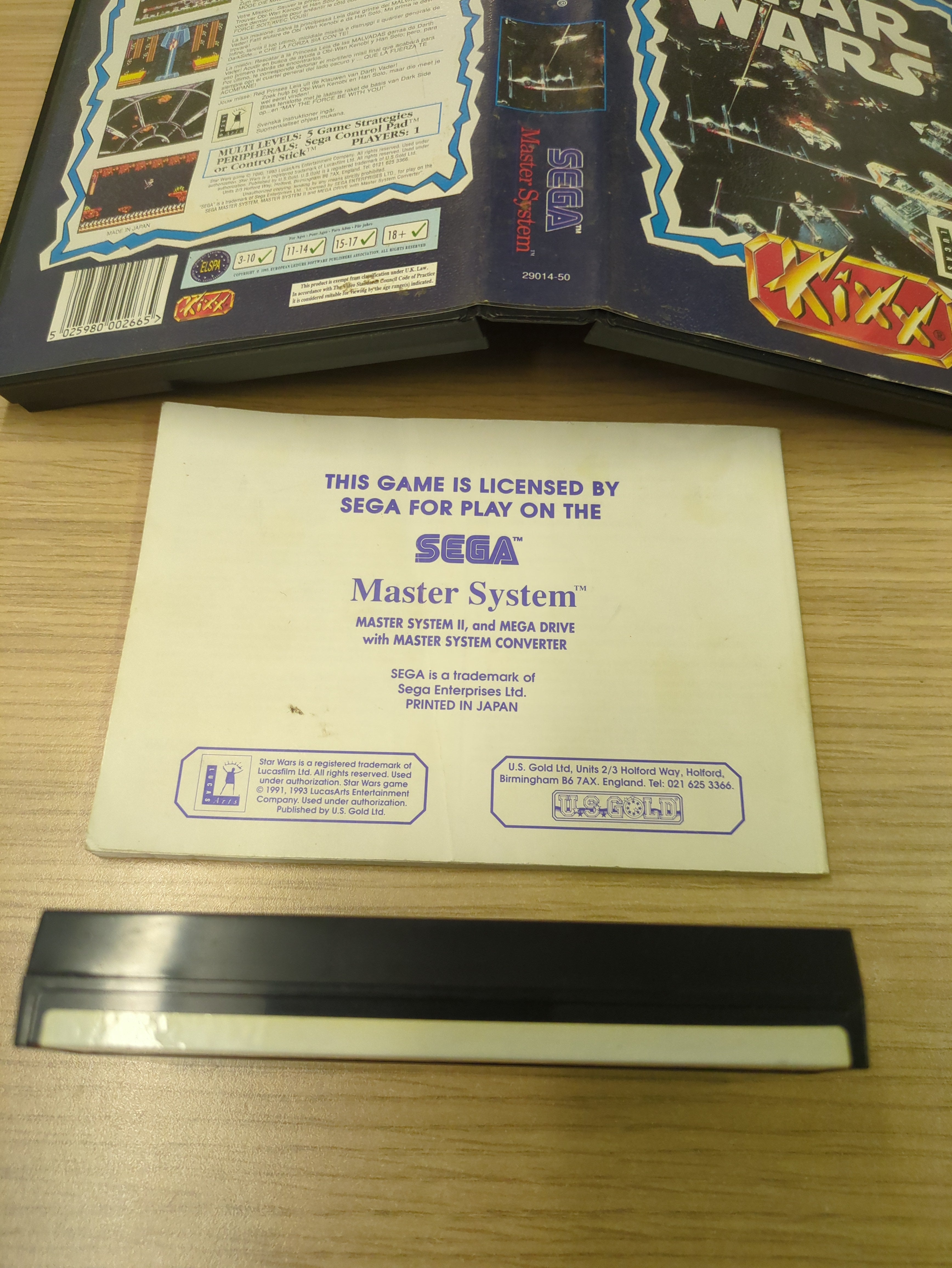 Star Wars (Kixx) Sega Master System game