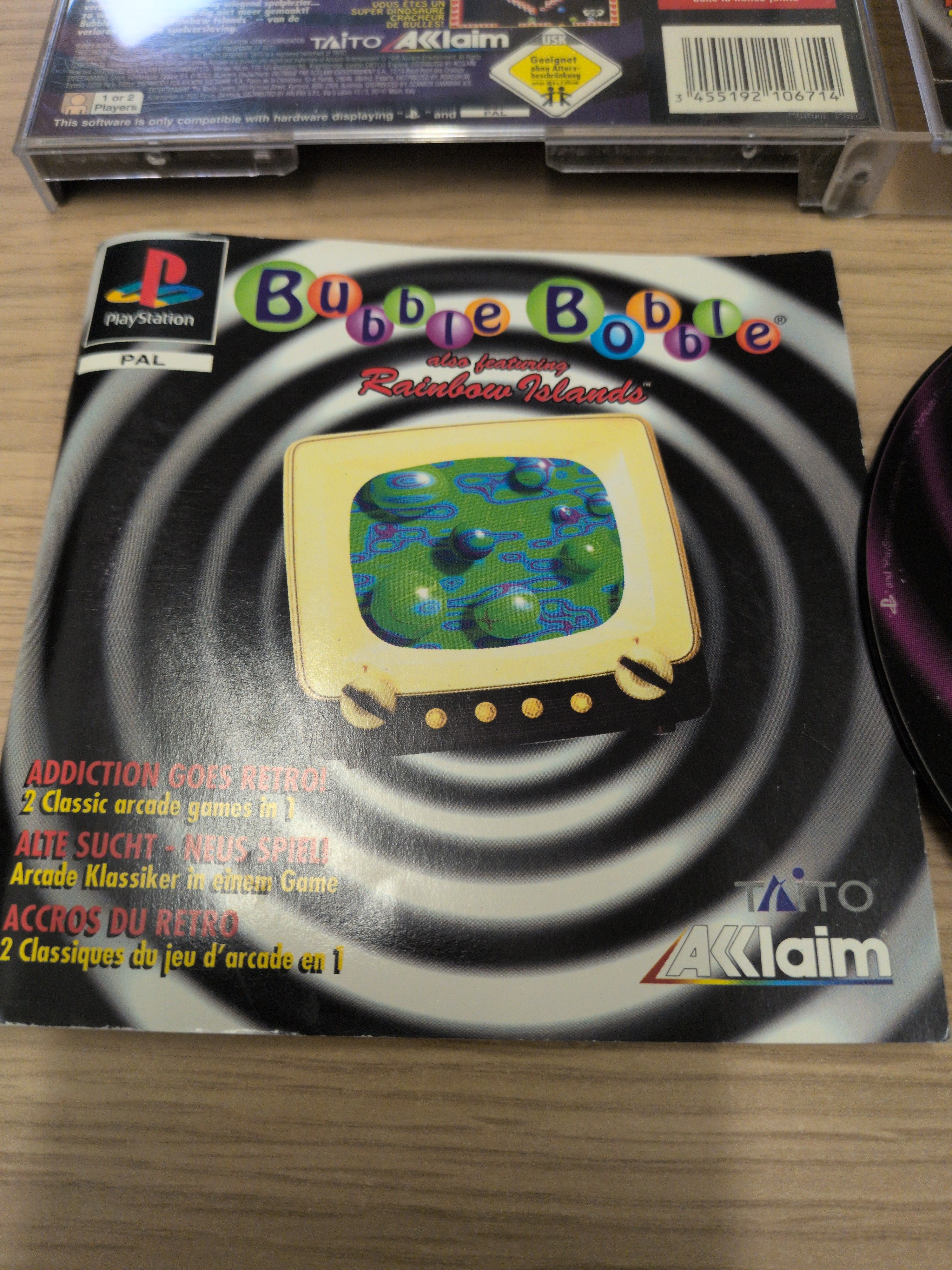 Bubble Bobble Featuring Rainbow Islands Sony PS1 game