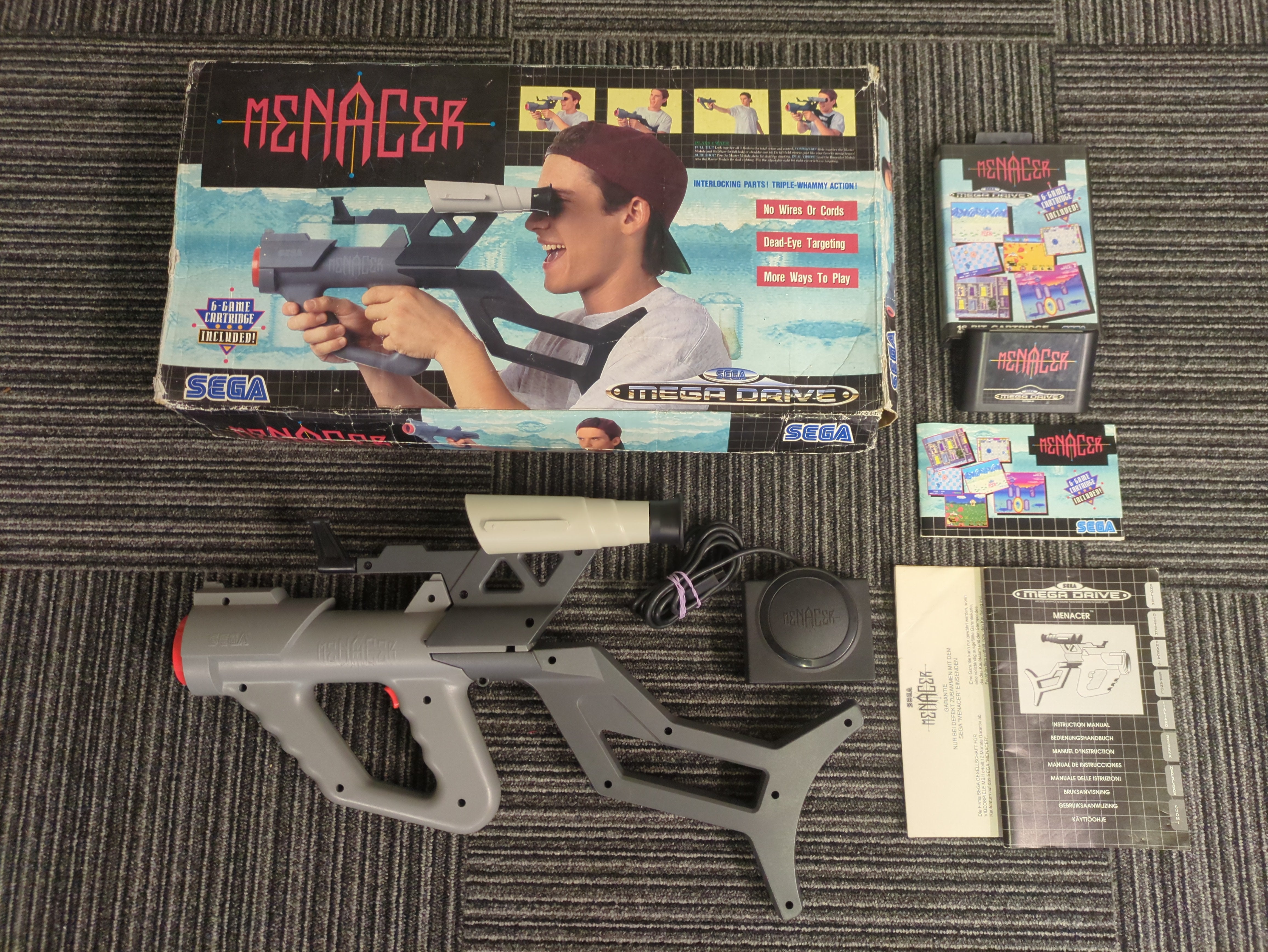 Menacer Gun Accessory Sega Mega Drive Boxed