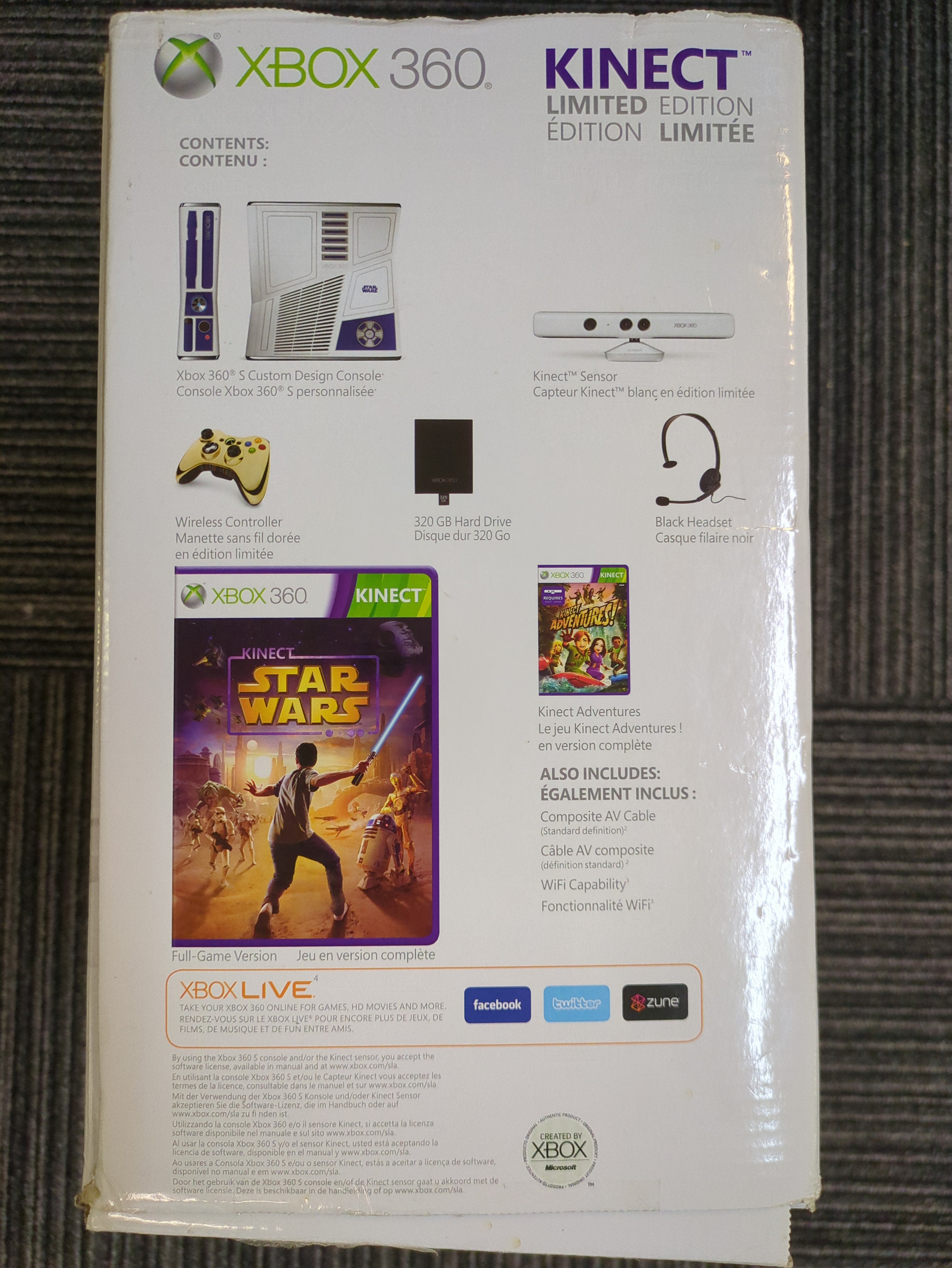 Xbox 360 Limited Edition Kinect Star Wars Console Boxed