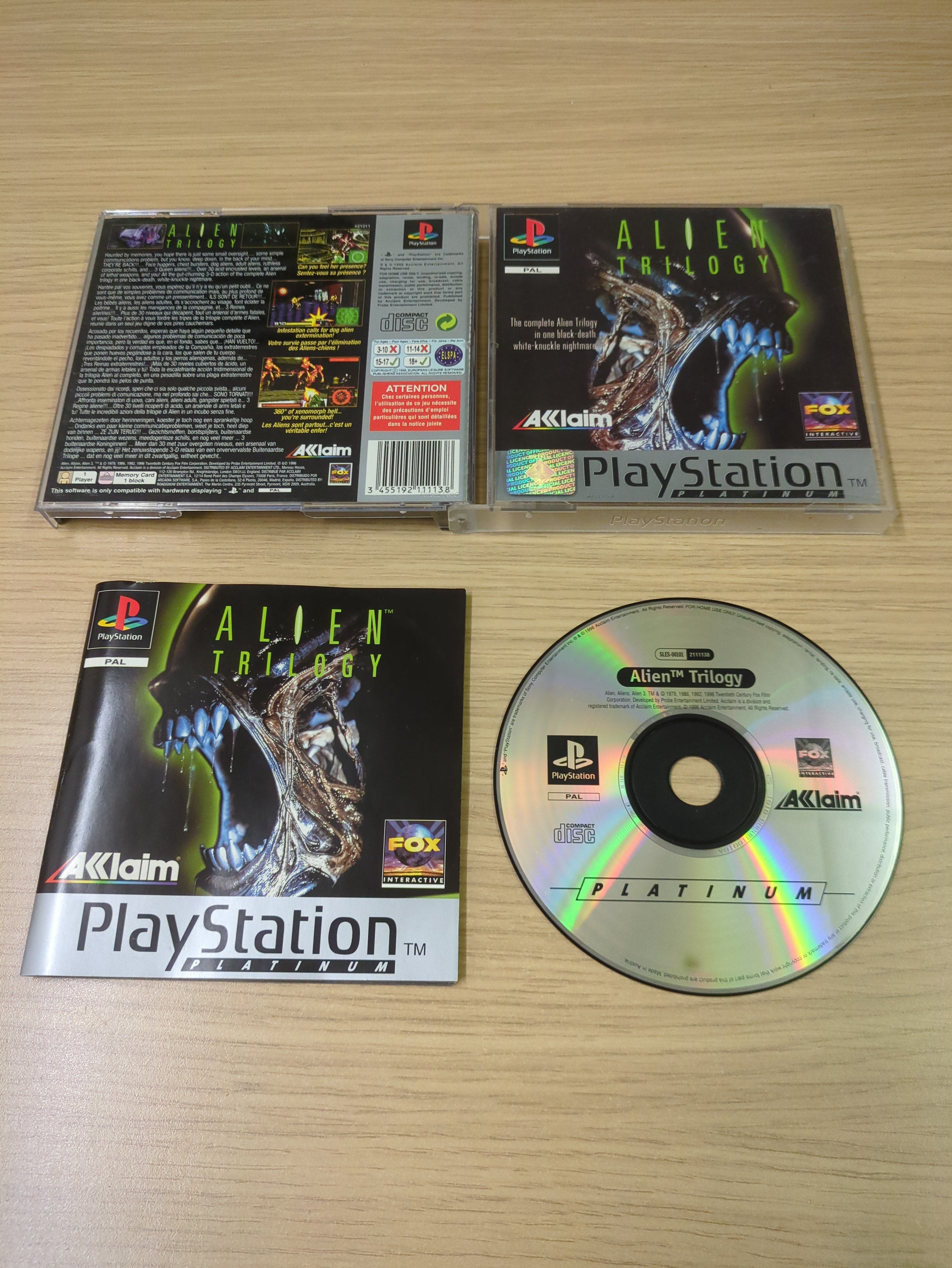 Alien Trilogy Platinum Sony PS1 game