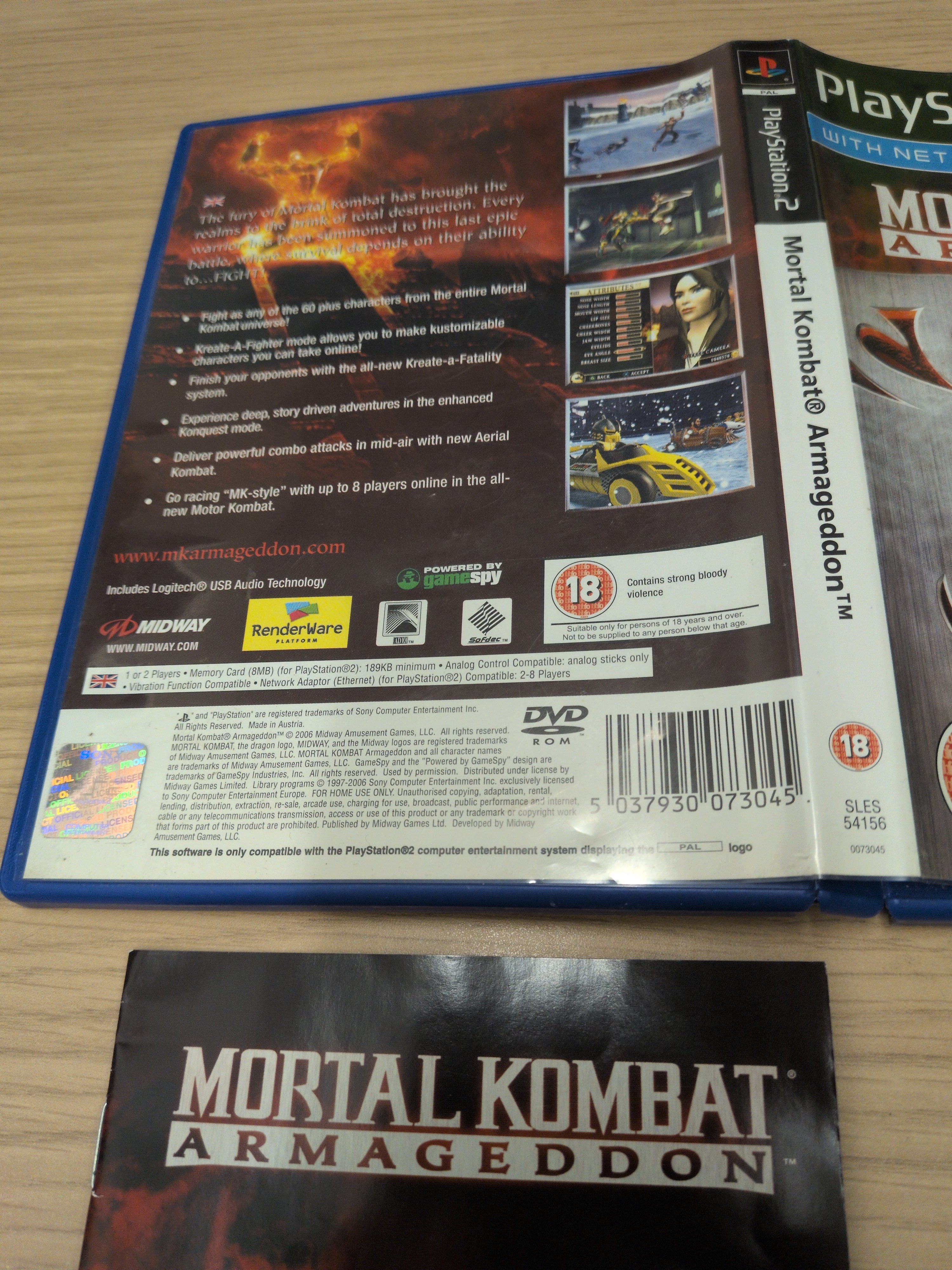 Mortal Kombat Armageddon Sony PS2 game
