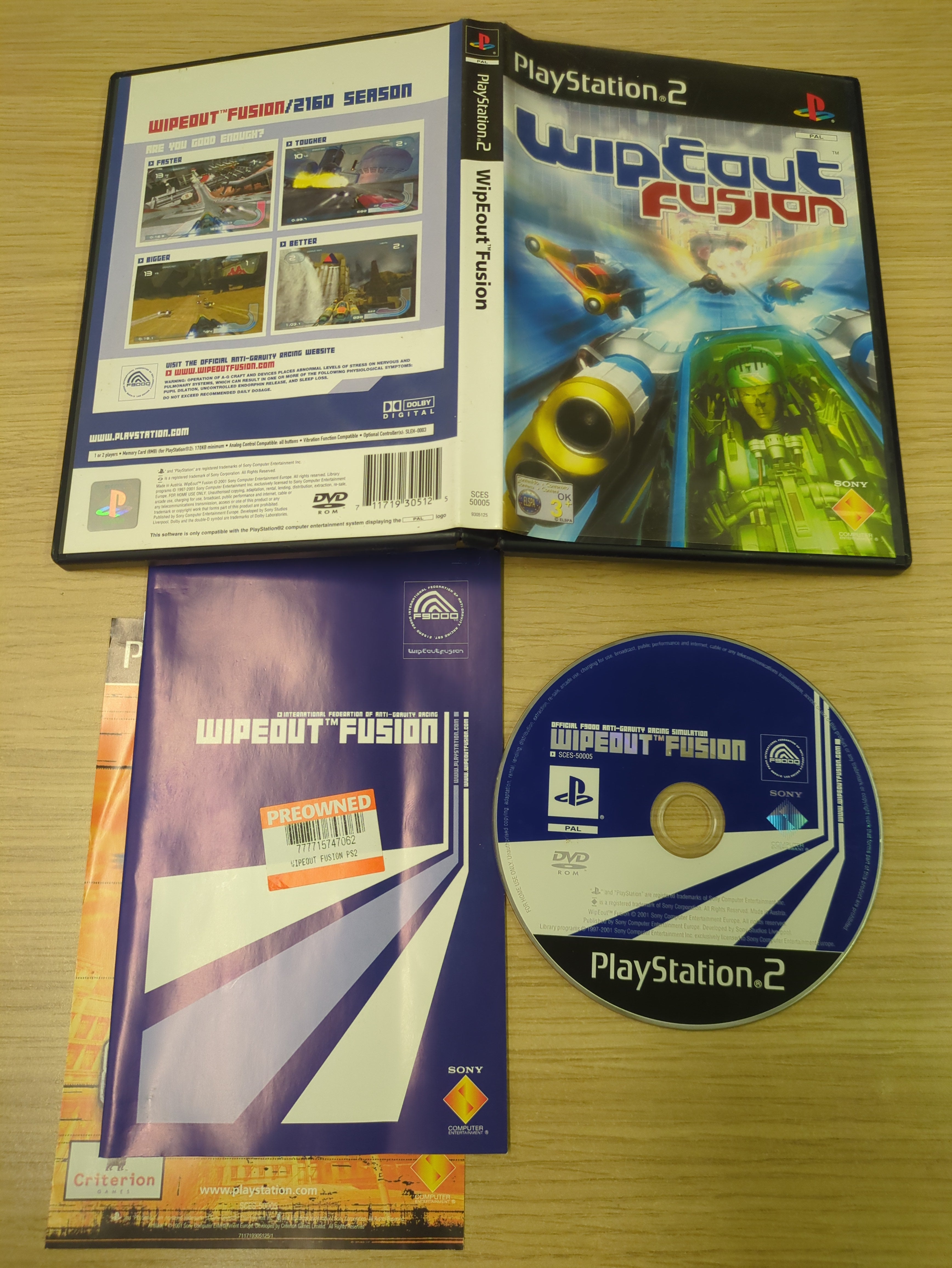 Wipeout Fusion Sony PS2 game – retro game store uk - 8BitBeyond.com