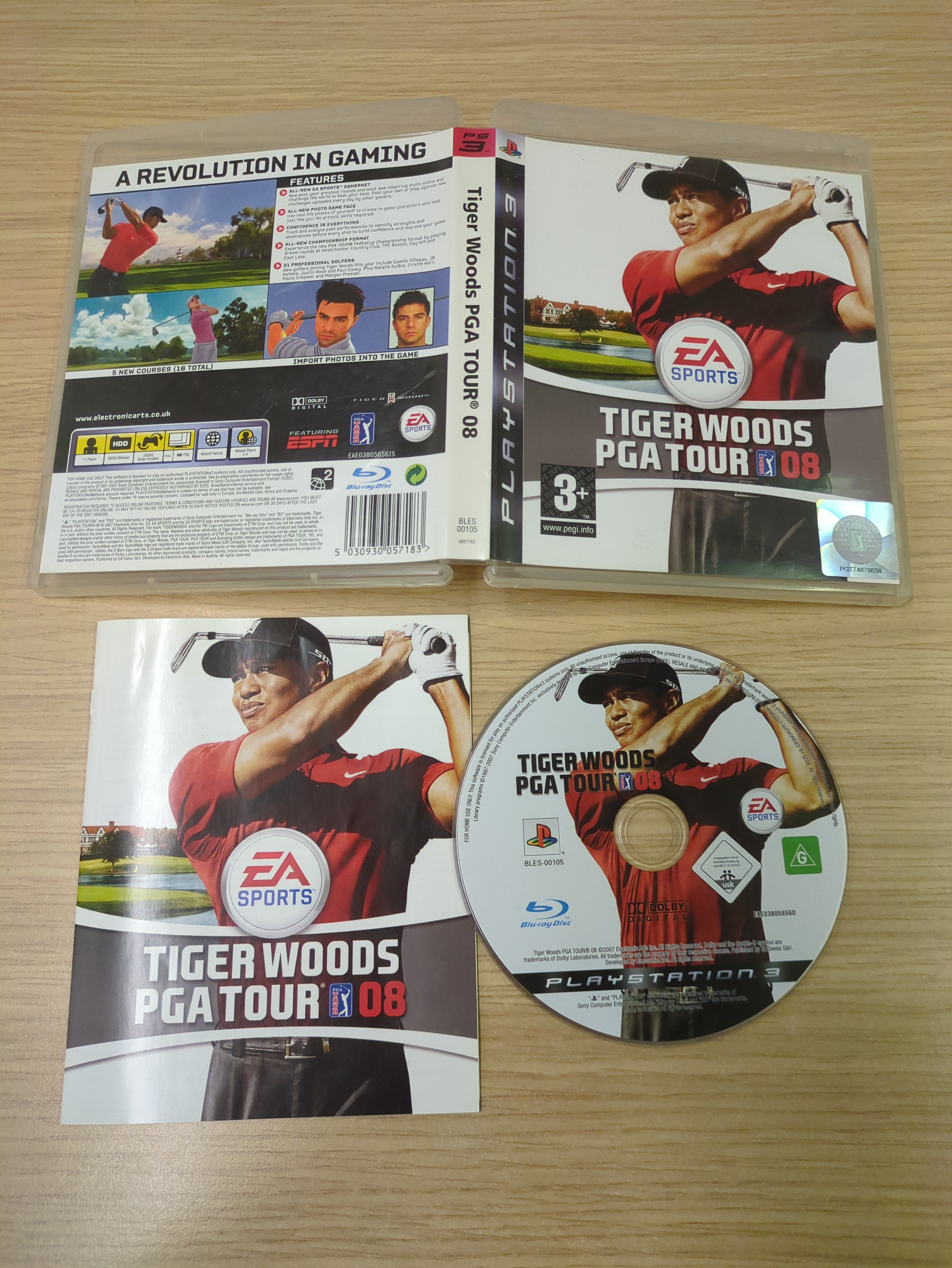 Tiger Woods PGA Tour 08 Sony PS3 game