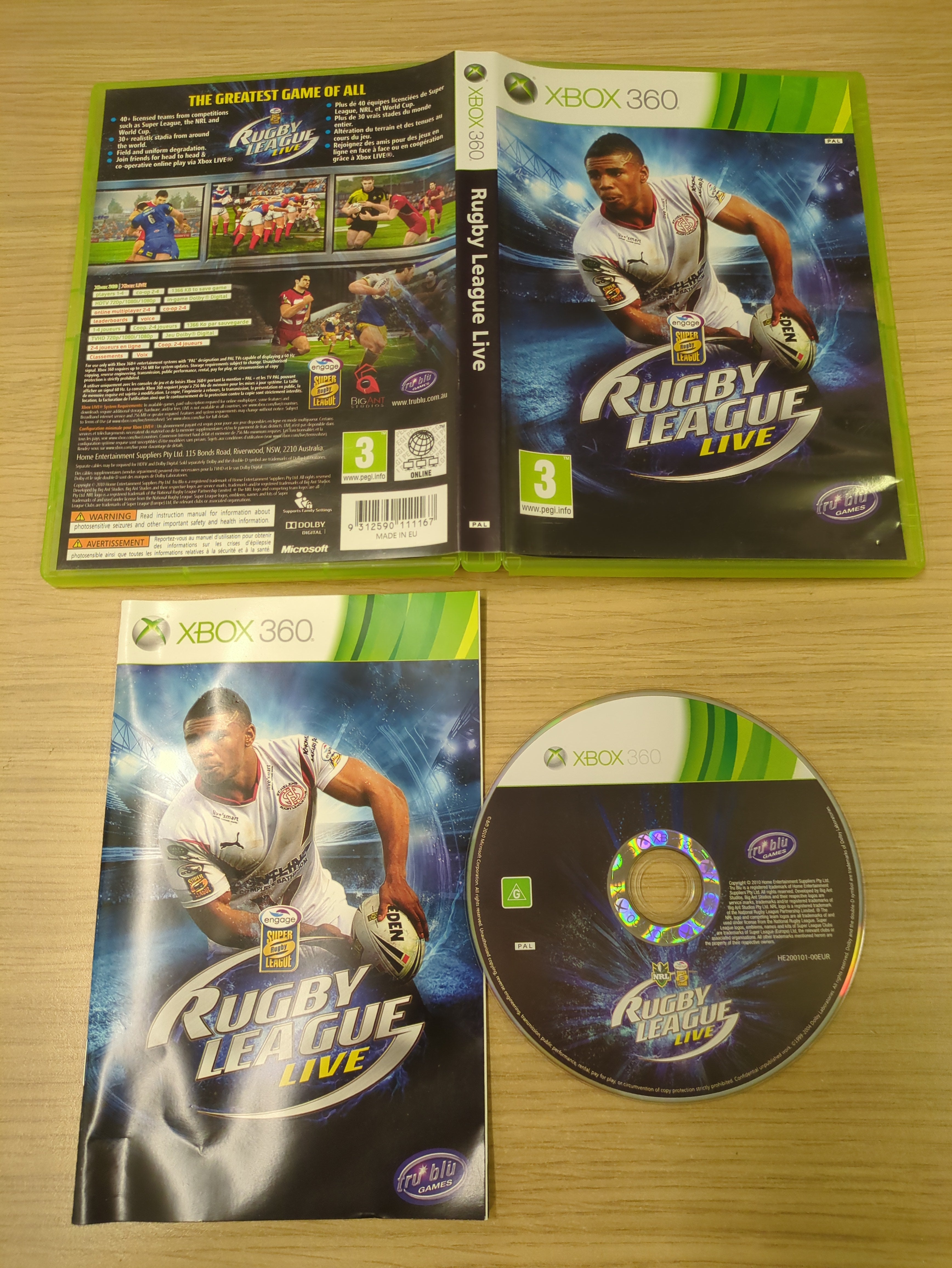 Rugby League Live Xbox 360 game
