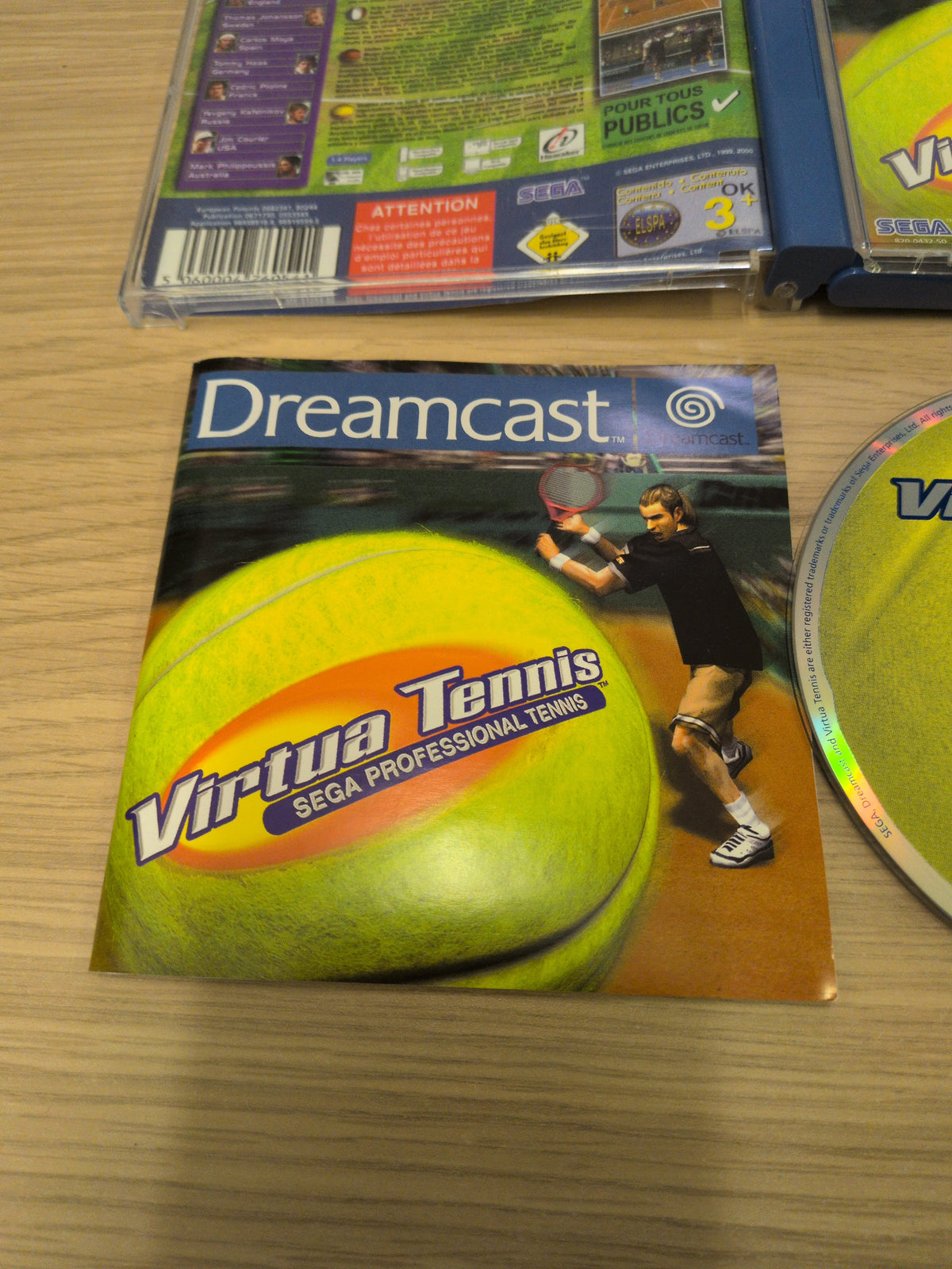 Virtua Tennis Sega dreamcast game