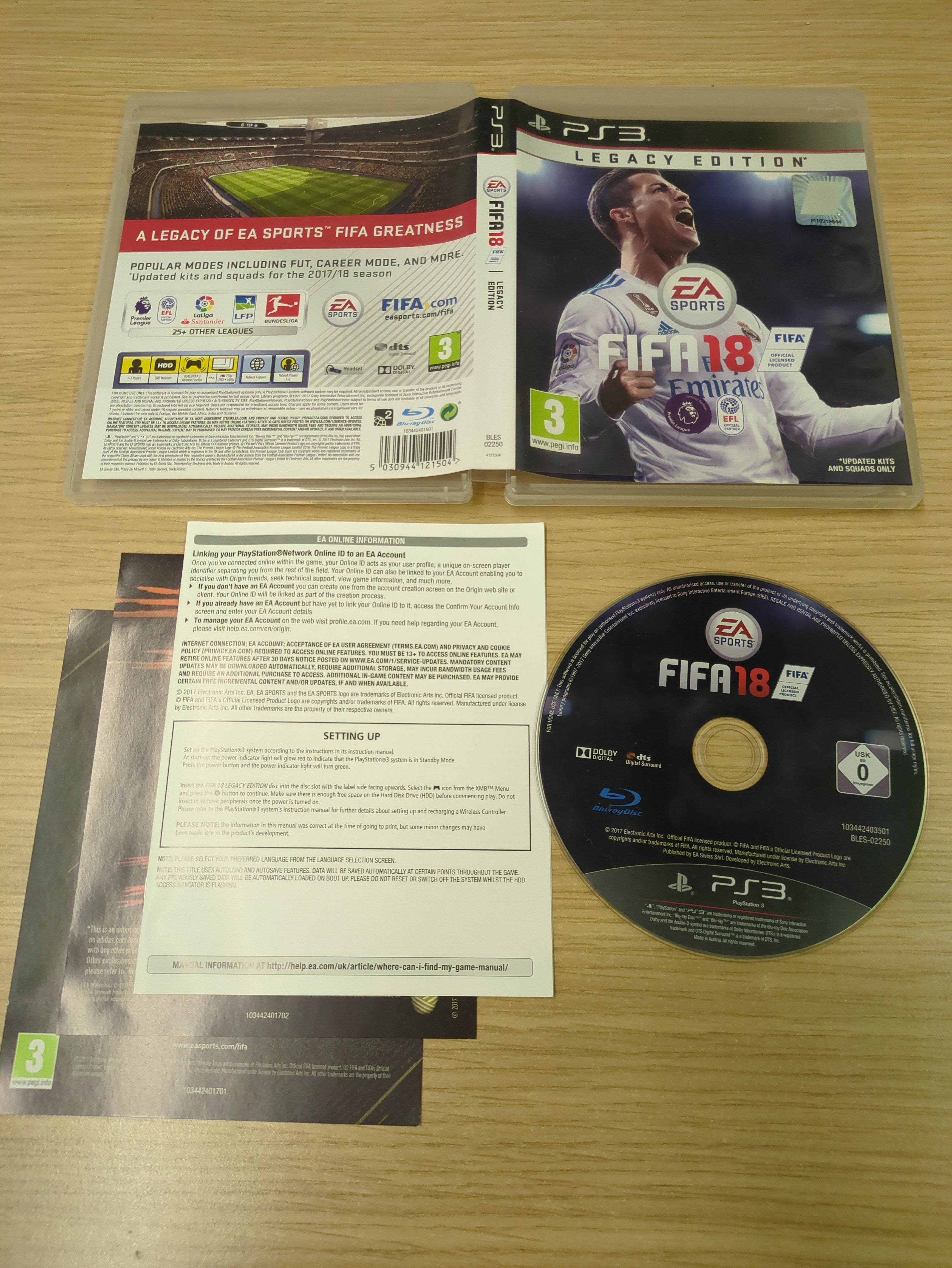 FIFA 18 Legacy Edition Sony PS3 game